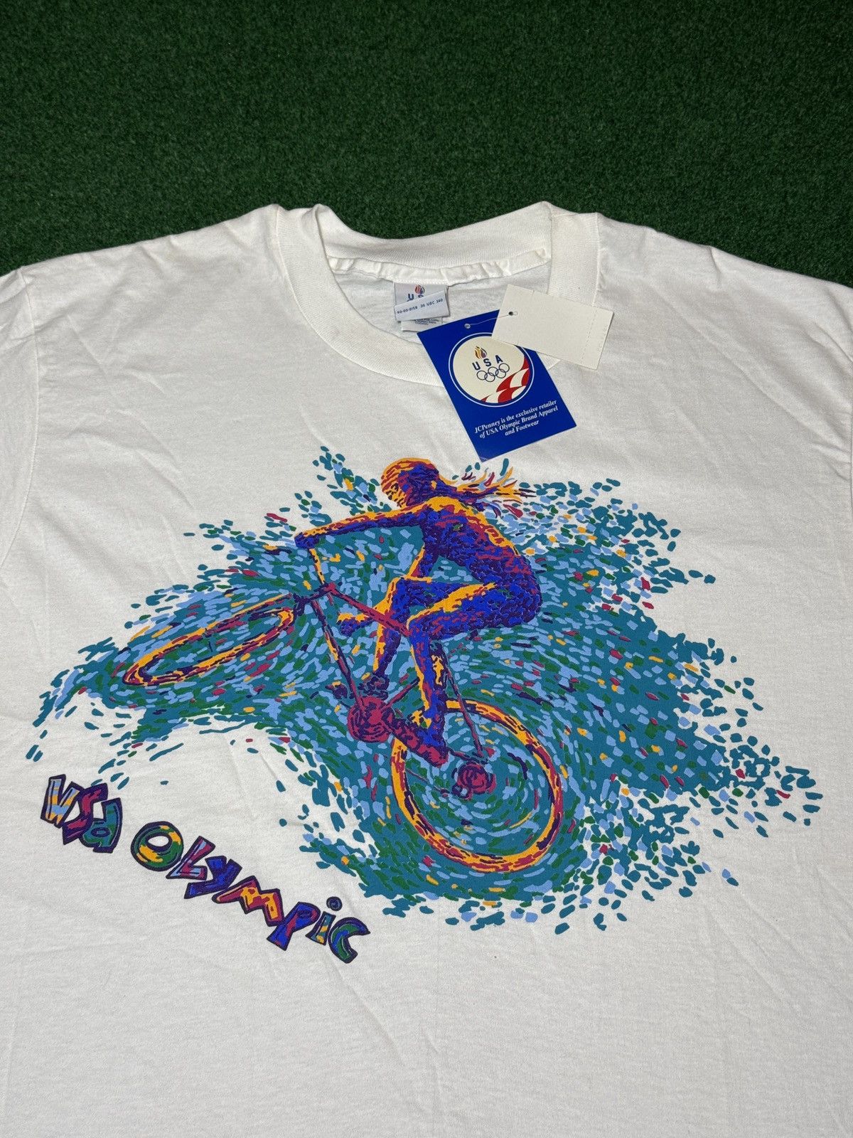 JCPenney USA Olympics Cycling JC Penny 90s XL T Shirt Deadstock NWT Size US XL / EU 56 / 4 - 2 Thumbnail