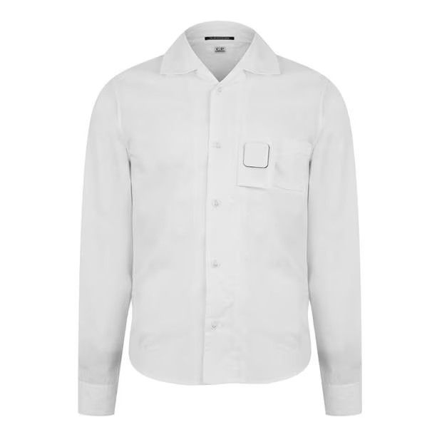 C.P. Company o1y1224 Solid Color Shirt in White Size US XL / EU 56 / 4 - 1 Thumbnail