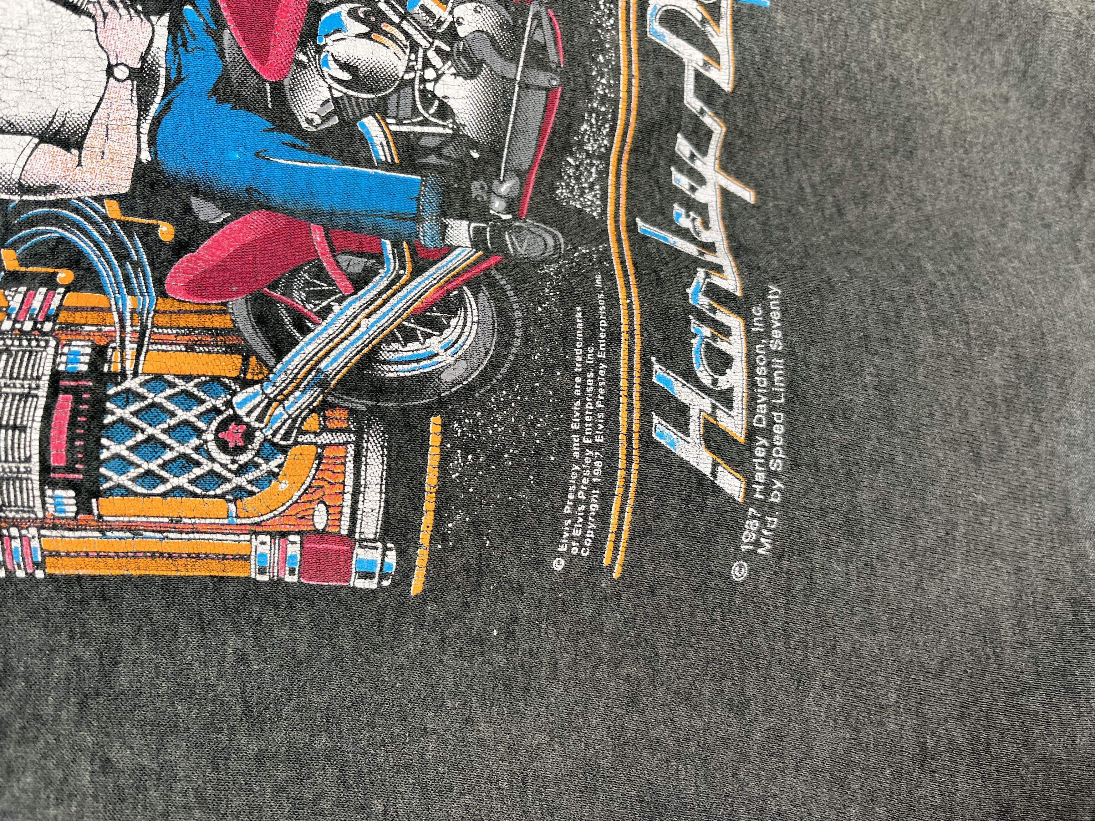 Harley Davidson 1987 Harley Davidson Elvis Presley Single Stitch vintage Size US L / EU 52-54 / 3 - 5 Thumbnail