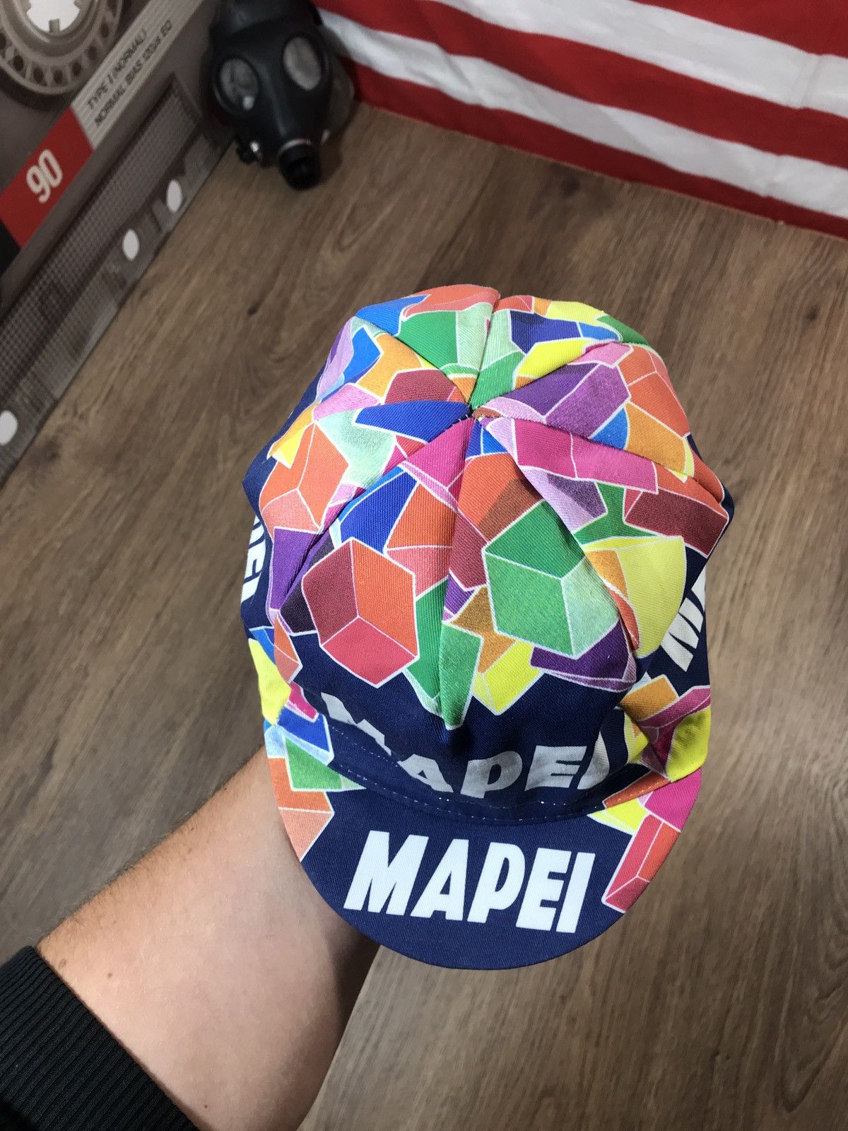 Vintage Vintage Mapei Quickstep Team Cycling Cap Made in Italy Size ONE SIZE - 1 Thumbnail