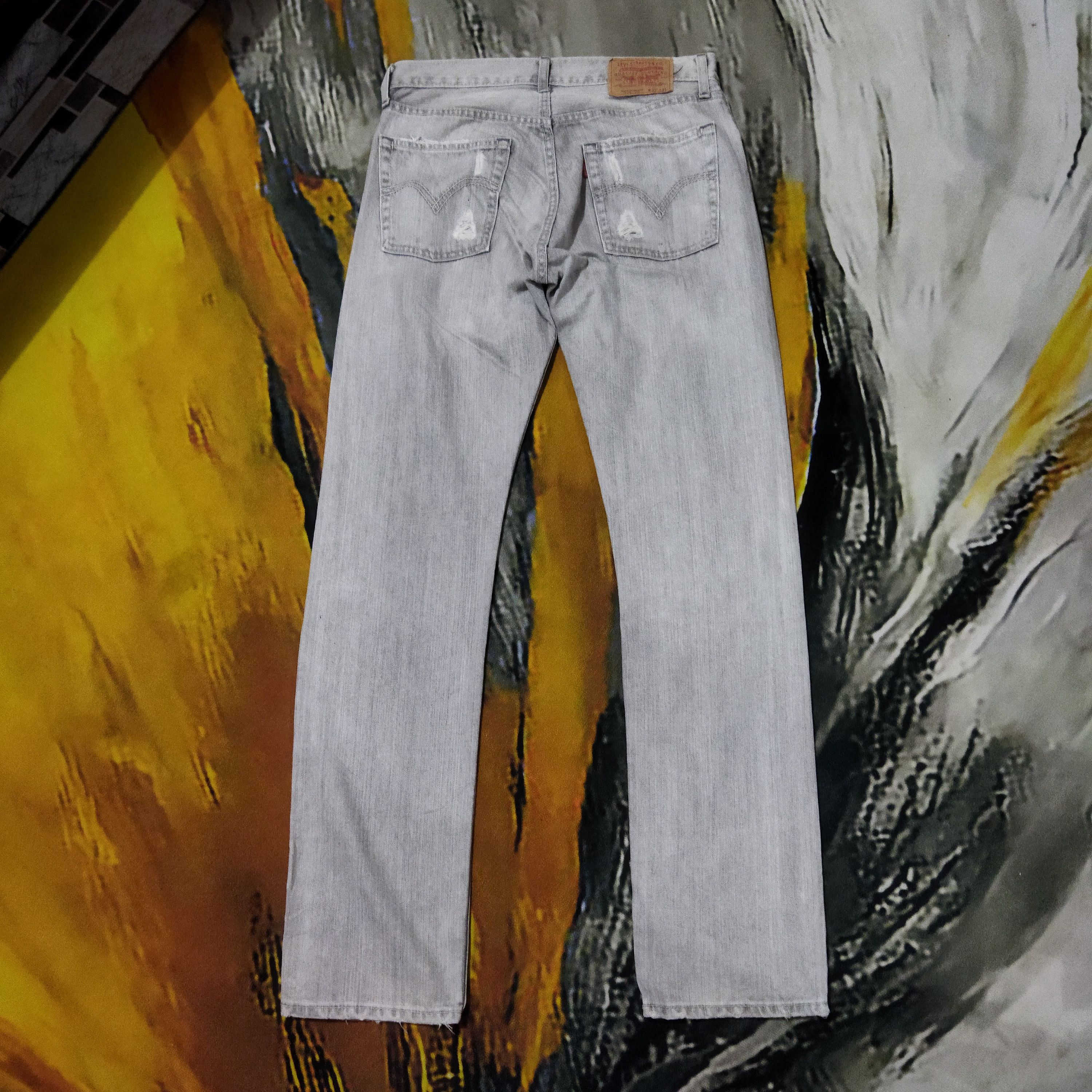 Levi's × Vintage LEVIS 505 DISTRESSED FADED GREY JEANS PANTS Size US 32 / EU 48 - 7 Thumbnail