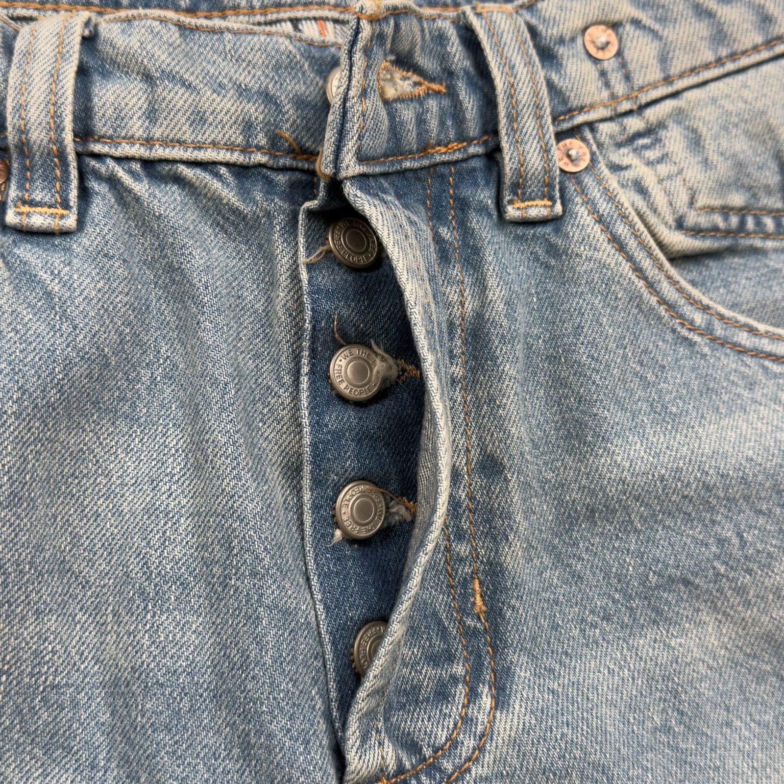 Other We the Free Eden Slouchy Wide Leg Denim Jeans Button Fly Size 27" / US 4 / IT 40 - 5 Thumbnail