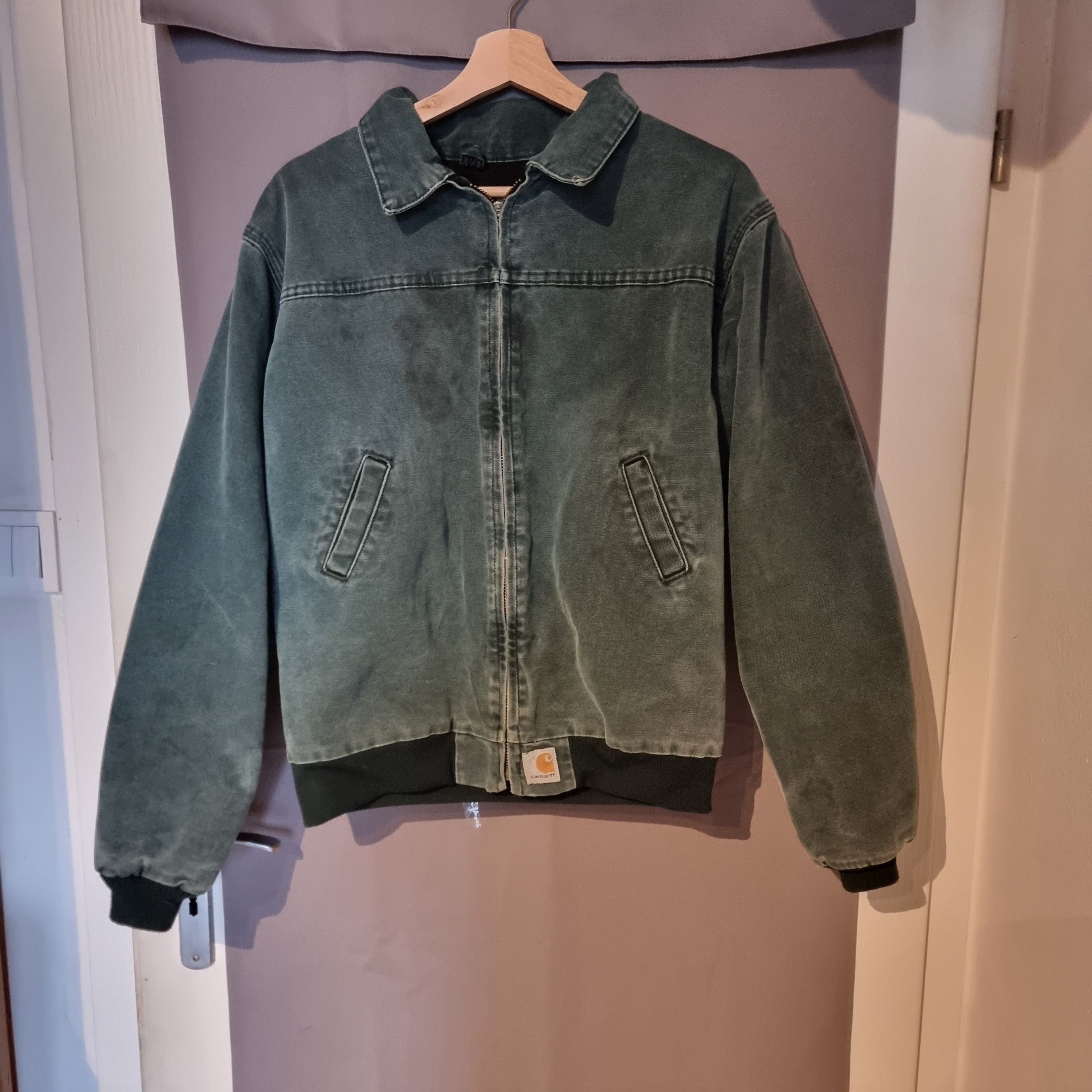 Carhartt Carhartt Santa Fe Lined Jacket Fades Green 90s Size US S / EU 44-46 / 1 - 1 Thumbnail