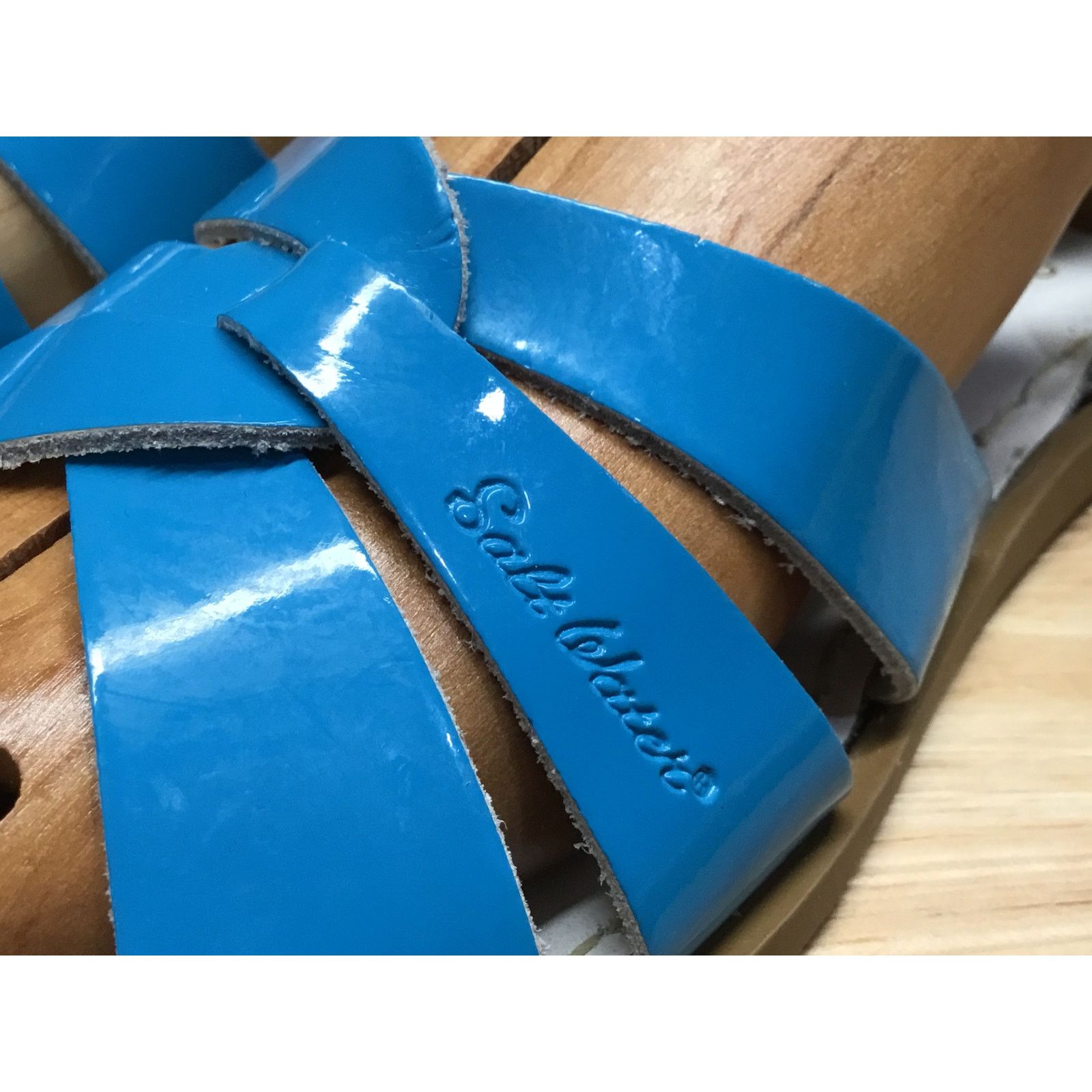 Other Saltwater Strappy Sandals Turquoise Patent Leather Women's 6 Size US 6 / IT 36 - 5 Thumbnail