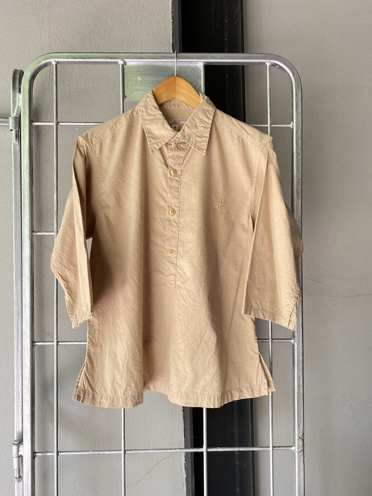 45rpm 45rpm Light Brown 3/4 Sleeve Pullover Blouse Size XS / US 0-2 / IT 36-38 - 13 Thumbnail