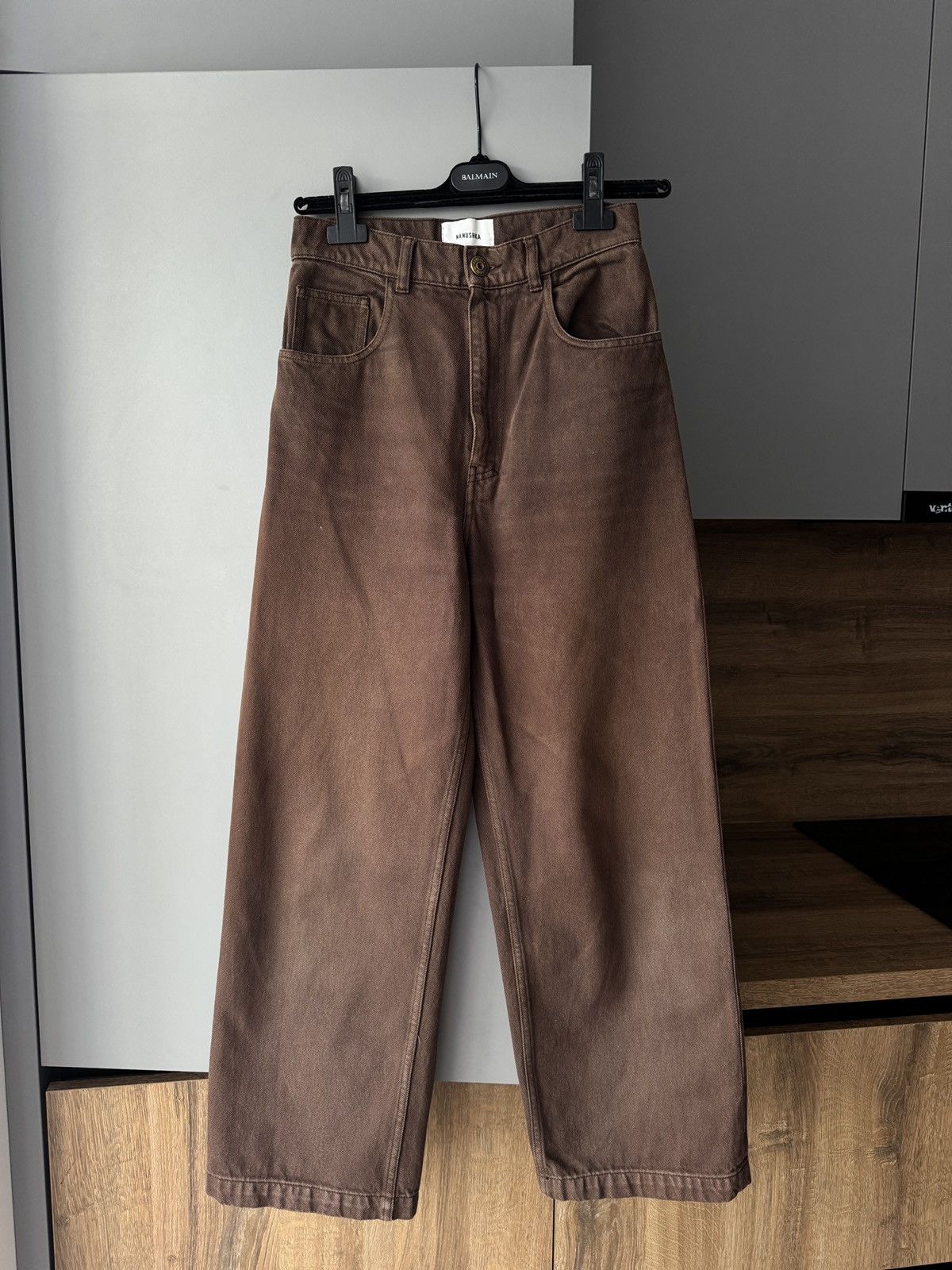 Nanushka Nanushka Wide Leg High-Waisted Brown Jeans Size 26" / US 2 / IT 38 - 1 Thumbnail