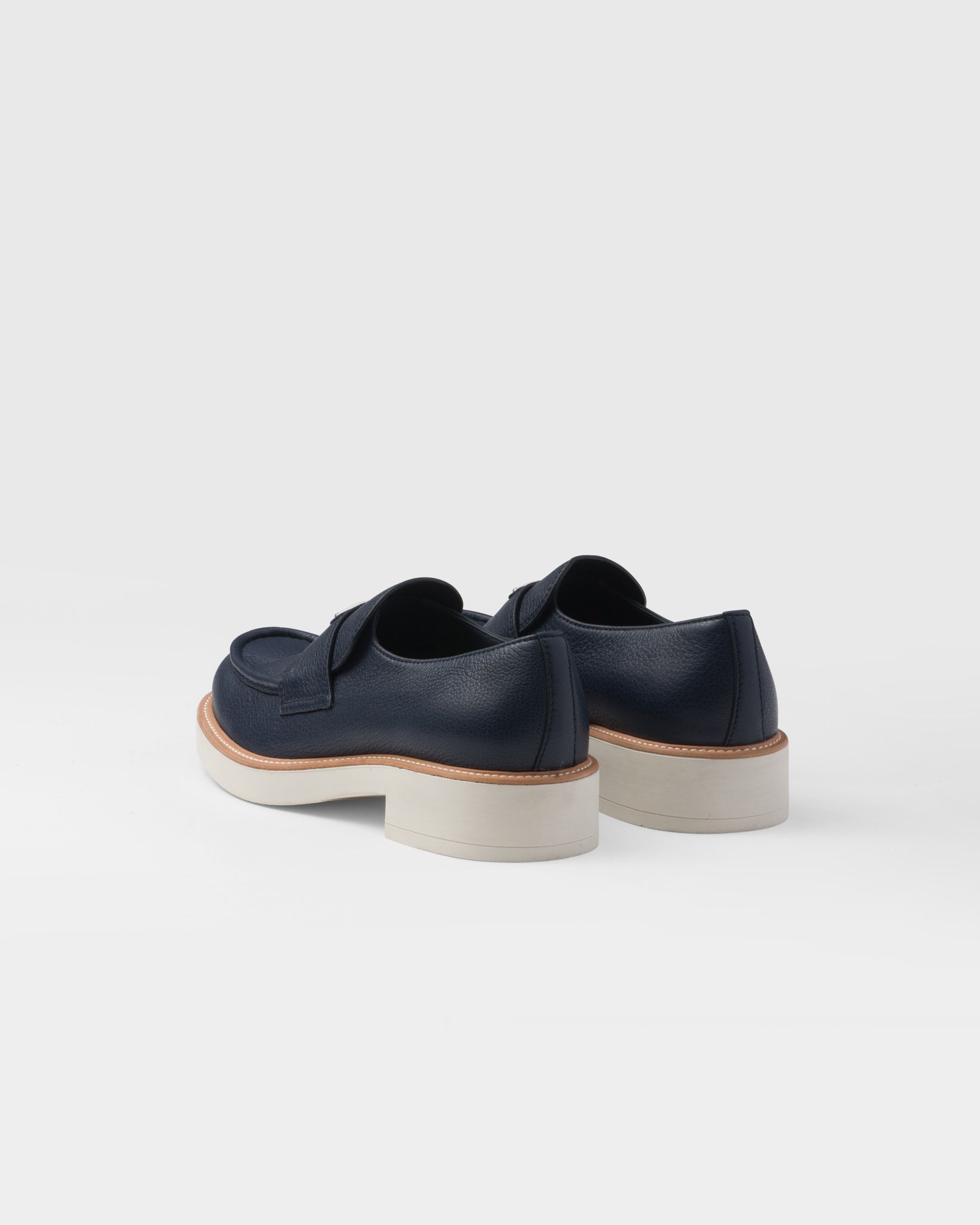 Prada o1la1rc1a0925 Leather Loafers in Blue Size US 11 / EU 44 - 4 Thumbnail