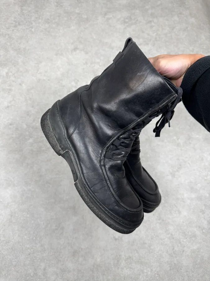 Gucci 2000s Gucci Black Leather Lace-up Boots Size US 7.5 / EU 40-41 - 3 Thumbnail