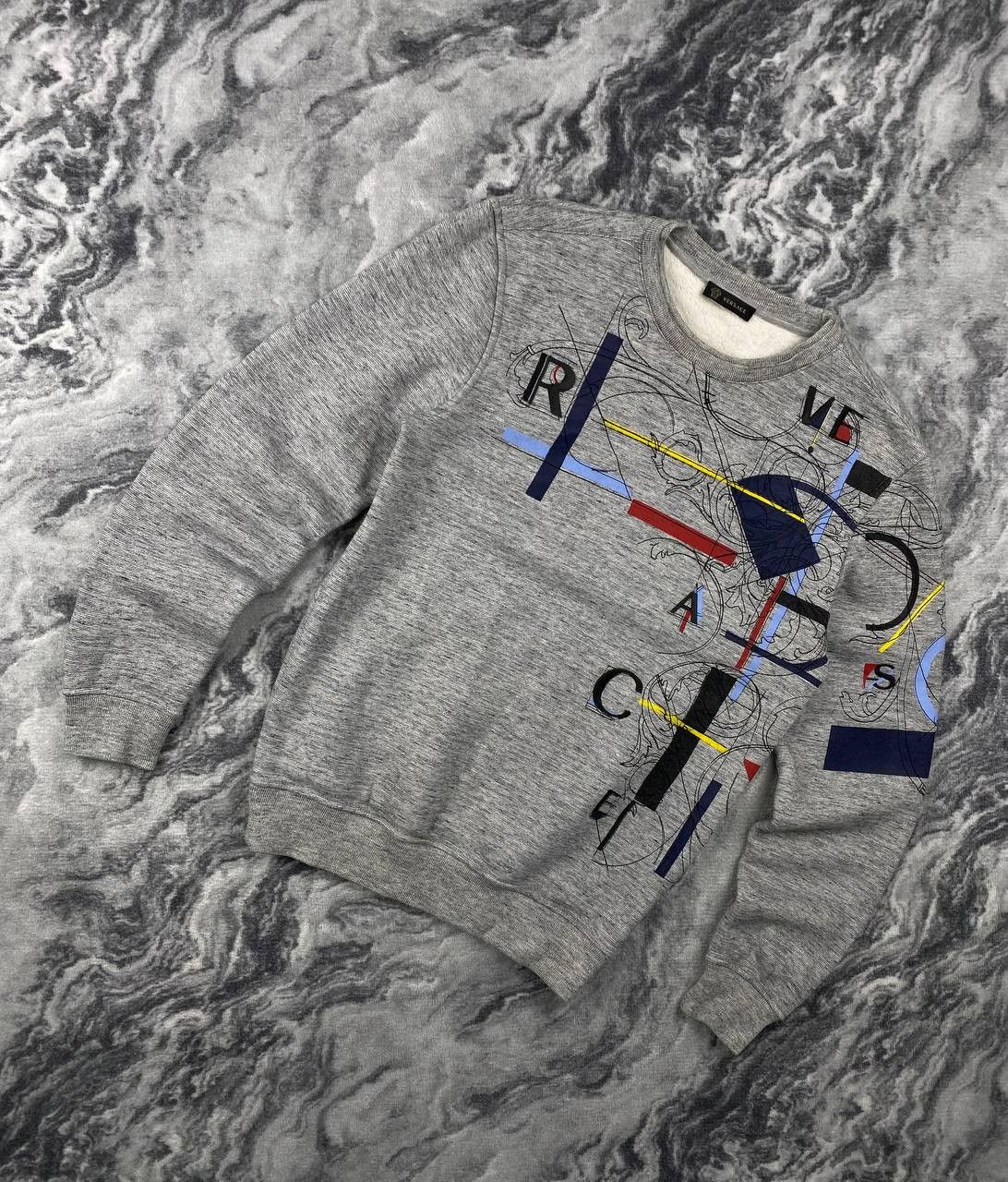 Versace Versace Sweatshirt Big Logo Men Size S Gray Size US S / EU 44-46 / 1 - 1 Thumbnail