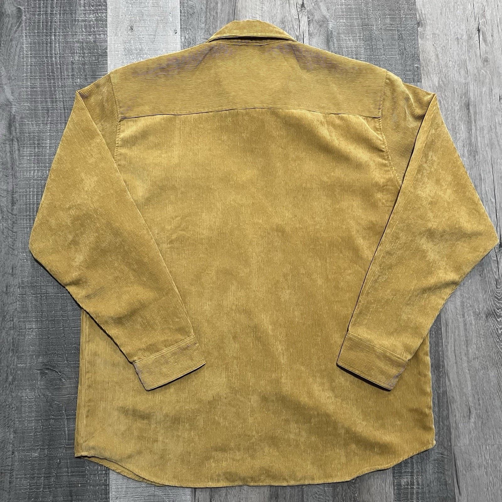 Haband VTG Stag Hill Corduroy Button Shirt Golden Yellow Cord Sz L Size US L / EU 52-54 / 3 - 2 Thumbnail