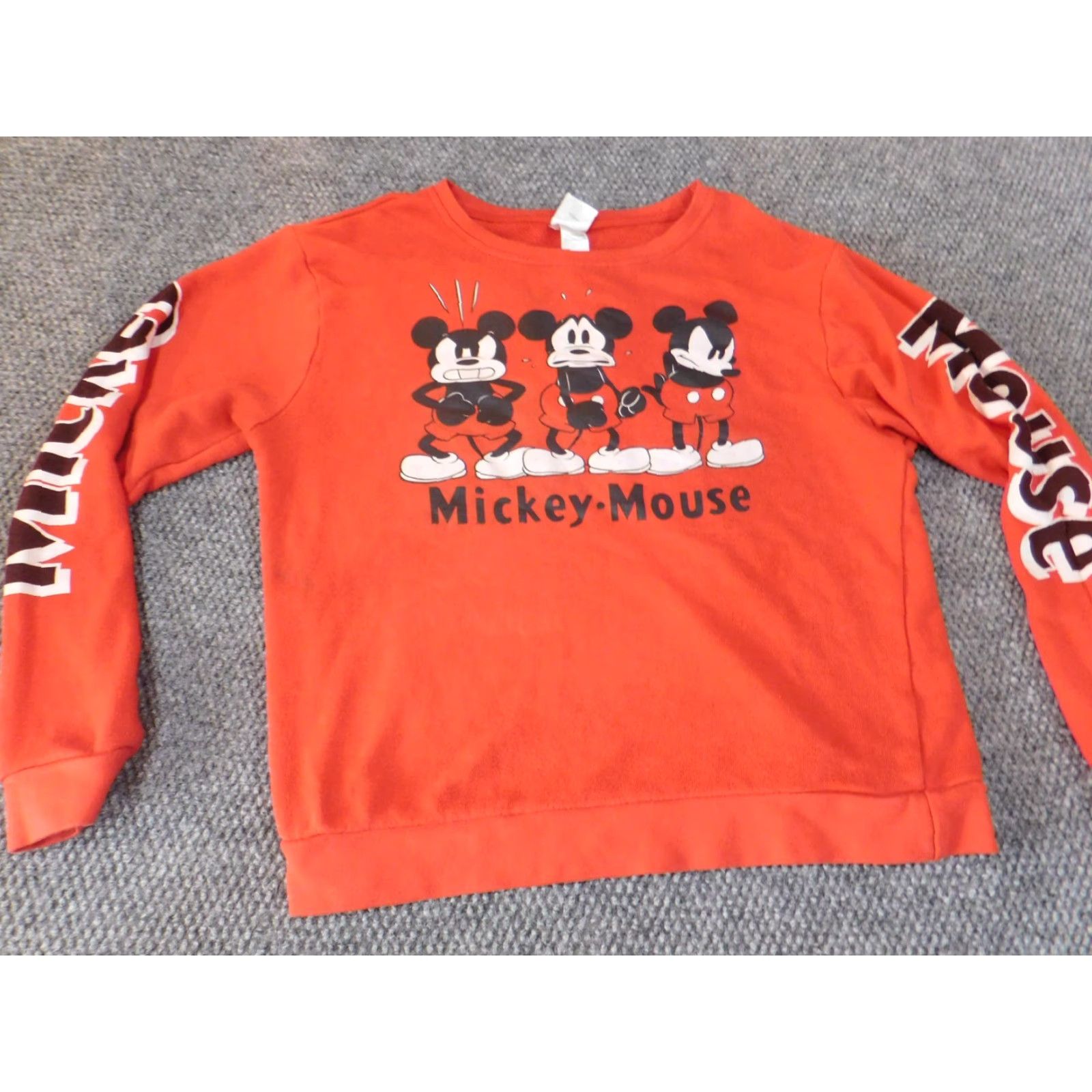 Disney Disney Mickey Mouse Womens Sweater Large Red Crewneck Pullover Knit Cotton Polyester Stretch Size L / US 10 / IT 46 - 4 Thumbnail