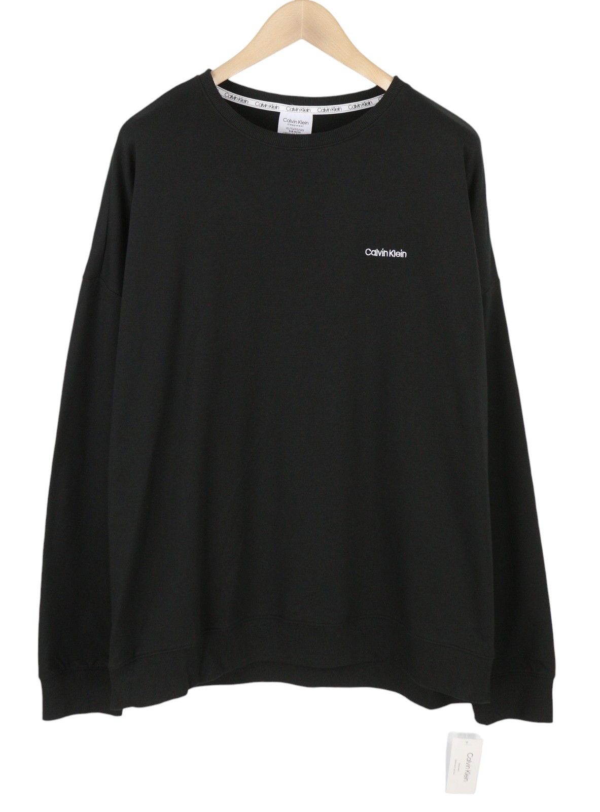 Calvin Klein XL Black Crew Logo Pullover 87674 Size US XL / EU 56 / 4 - 1 Thumbnail