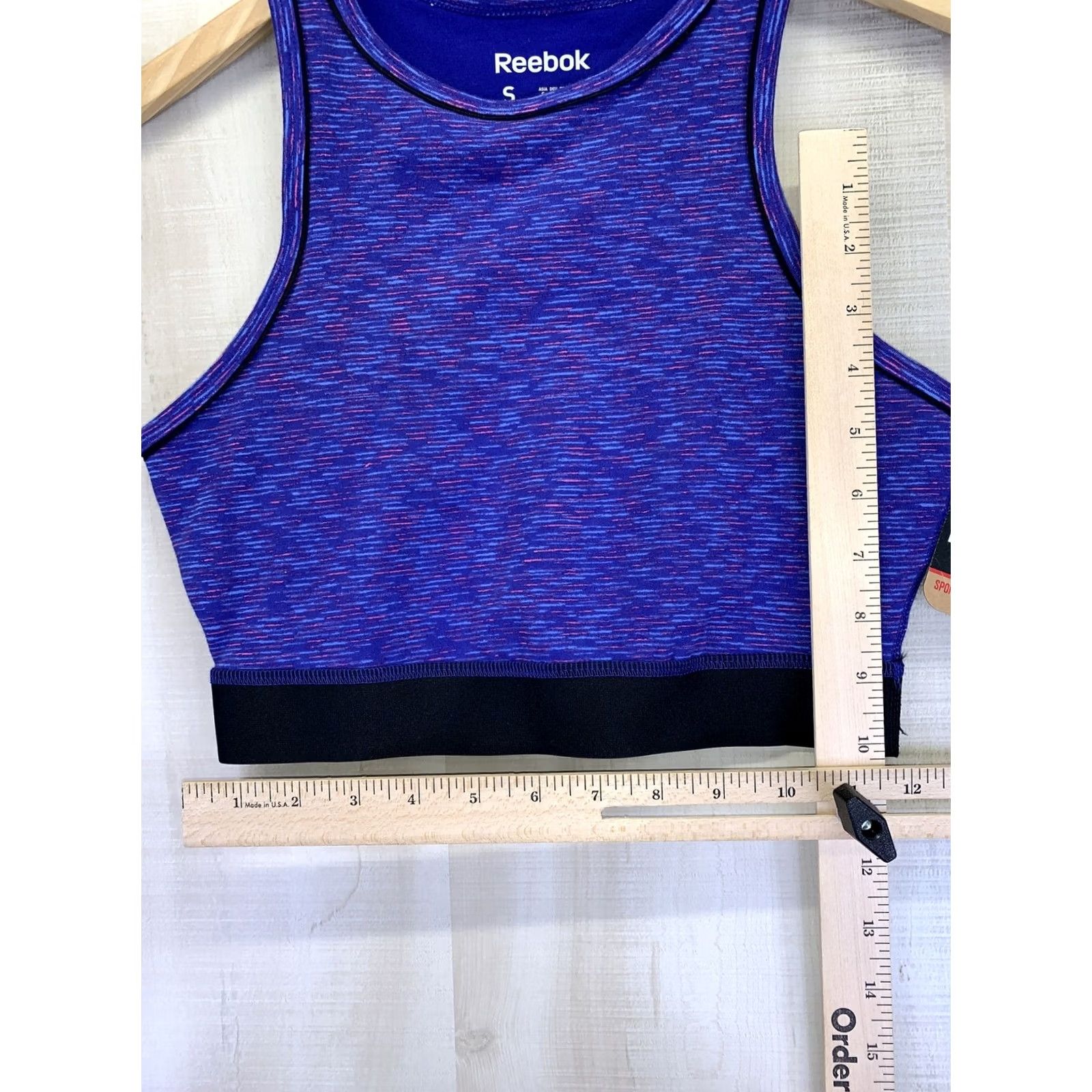 Reebok Reebok Sports Bra Womens Small High Neck Low Support Cotton NWT-9245 Size ONE SIZE - 3 Thumbnail