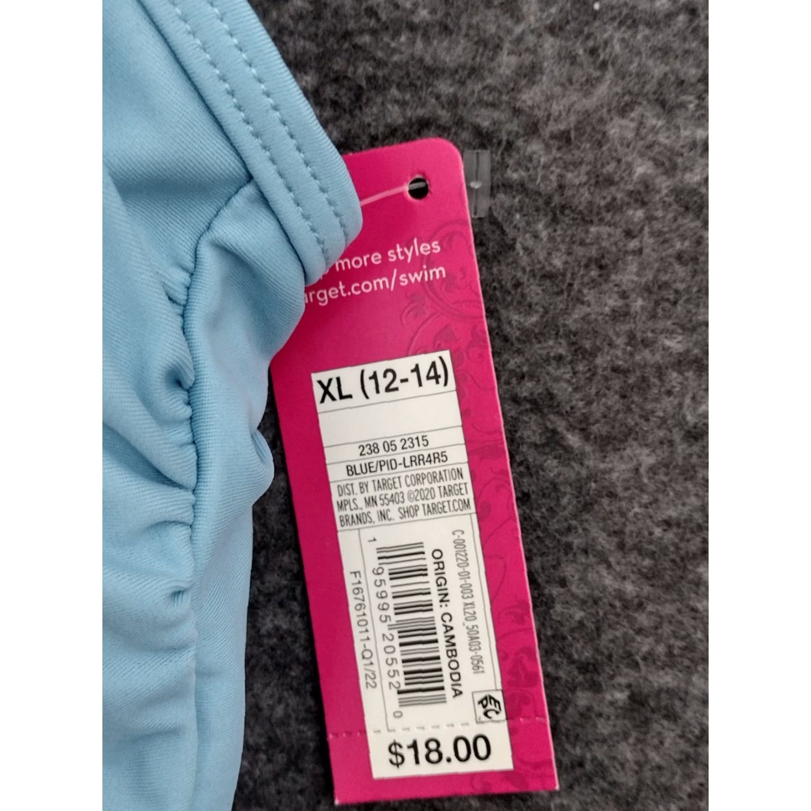 Vintage Xhilaration Bralette Top Juniors Women's XL Blue Swim Top Size XL / US 12-14 / IT 48-50 - 6 Thumbnail