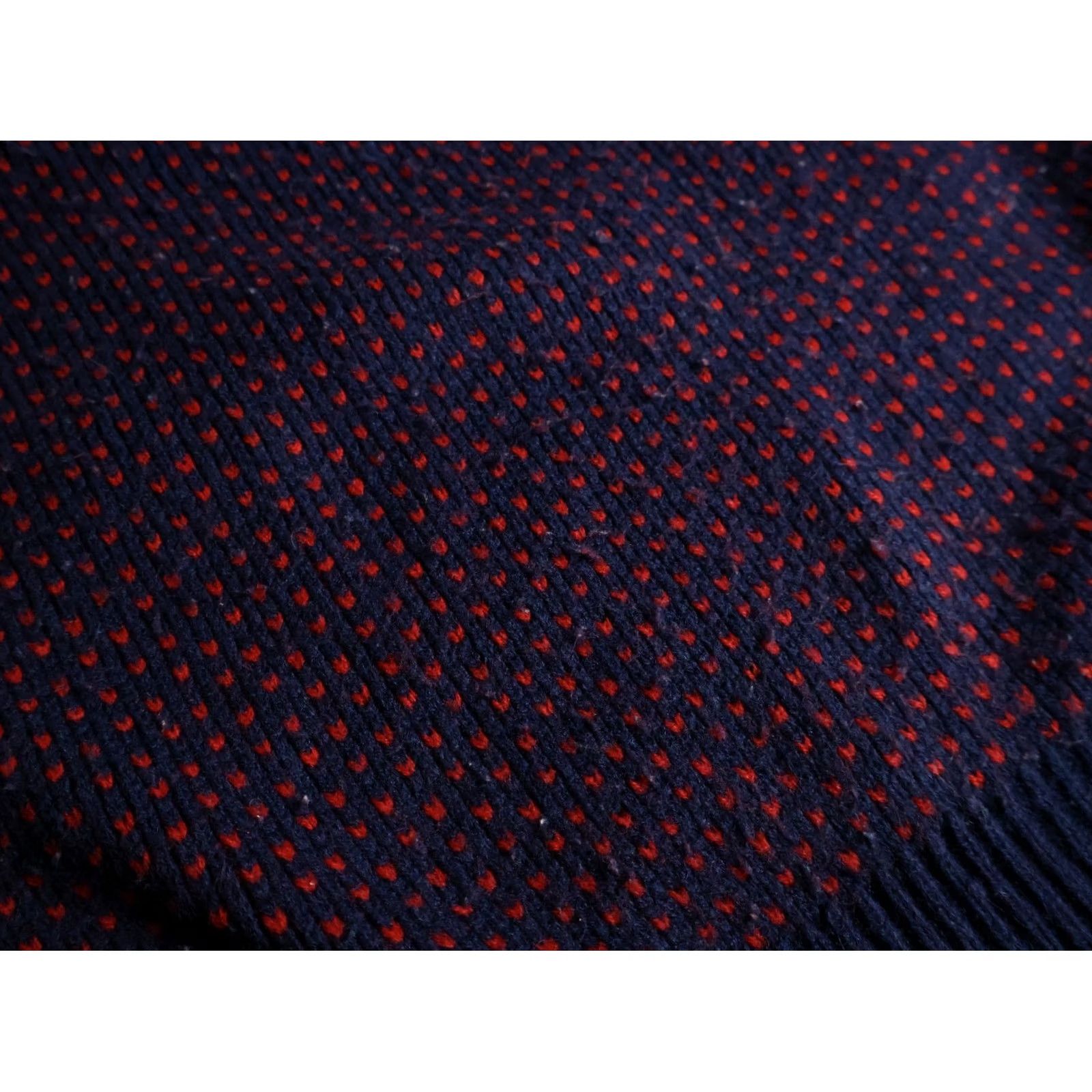 Vintage VINTAGE Men's XL Dark Red Blue Birdseye Sweater Crewneck Knit Reindeer Motif 90s Size US XL / EU 56 / 4 - 6 Thumbnail
