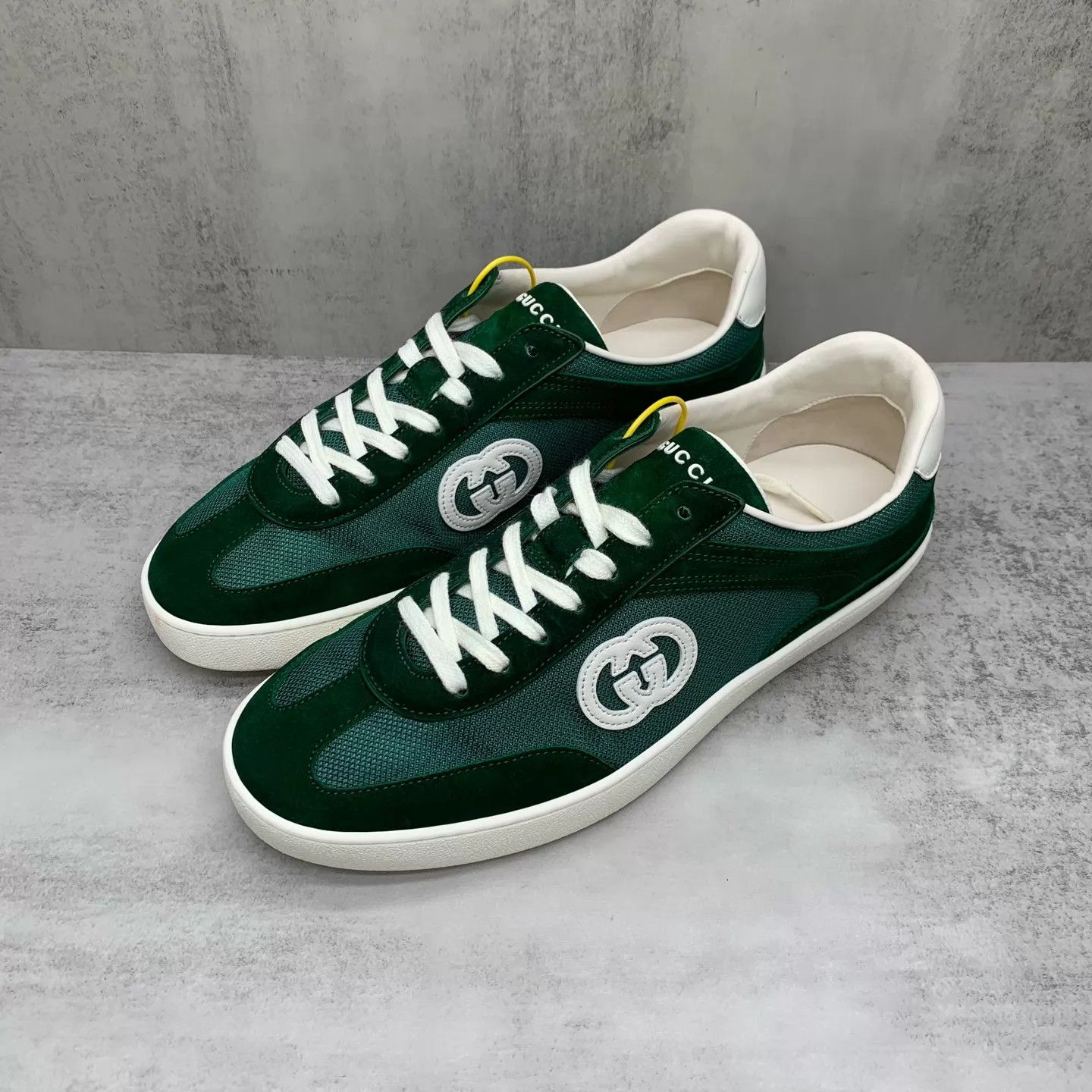 Gucci Gucci Green Flocked Decon Sneaker 42 99 New Size US 9 / EU 42 - 1 Thumbnail