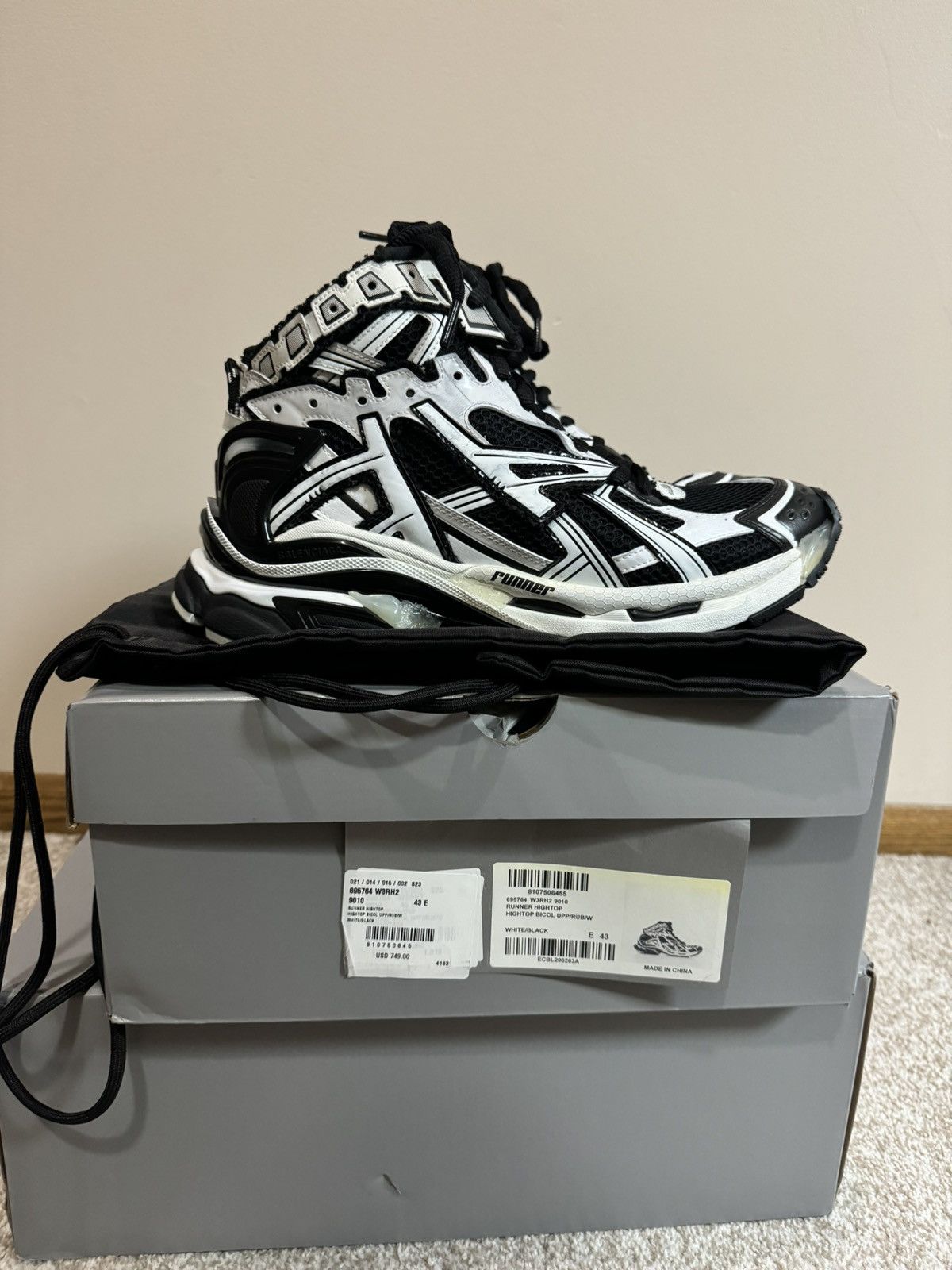 Balenciaga New Balenciaga Runner High Top 43 | Grailed