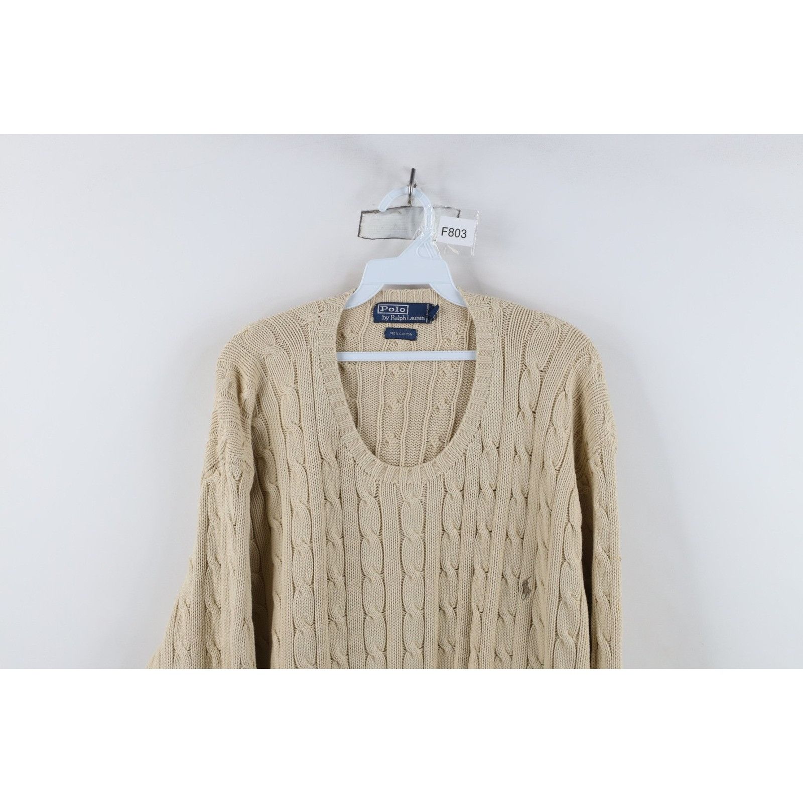 Polo Ralph Lauren Vintage 90s Ralph Lauren Chunky Cotton Cable Knit Sweater Size US XXL / EU 58 / 5 - 2 Thumbnail