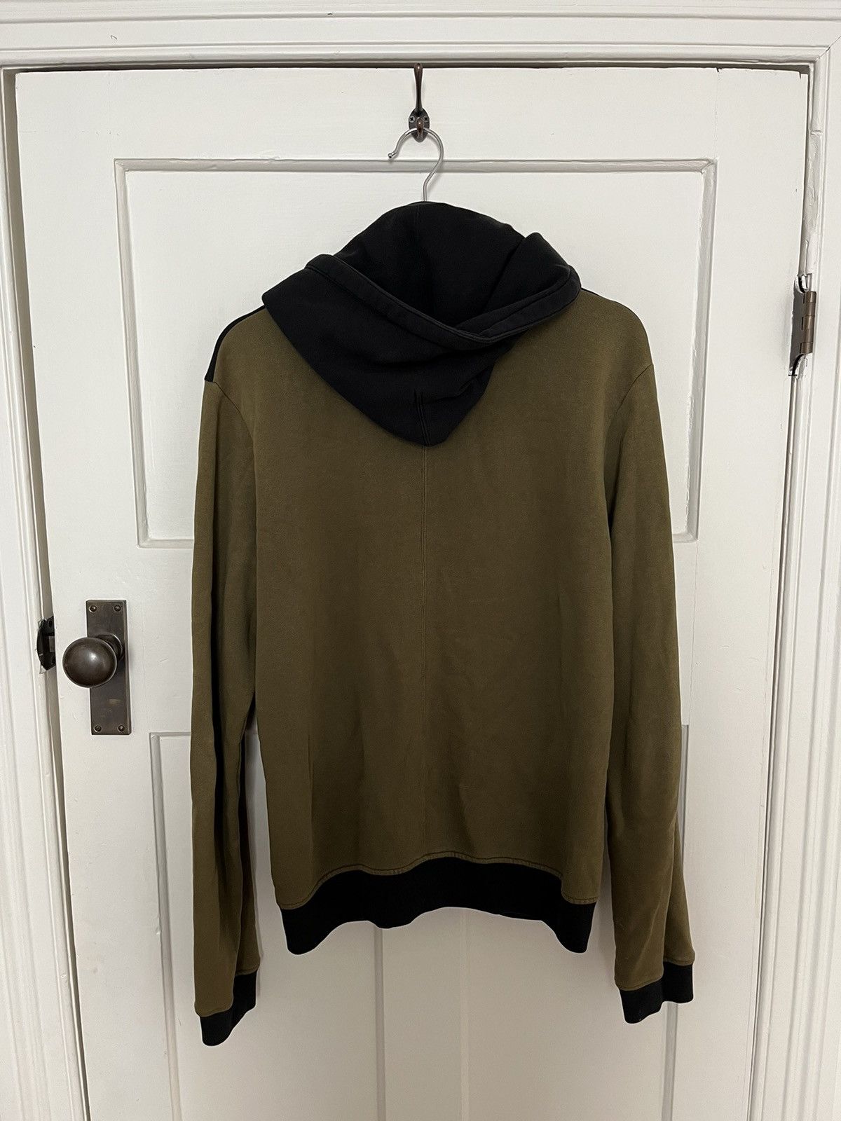 Robert Geller Seconds Combo Hoodie in Black/Olive Size US M / EU 48-50 / 2 - 2 Thumbnail