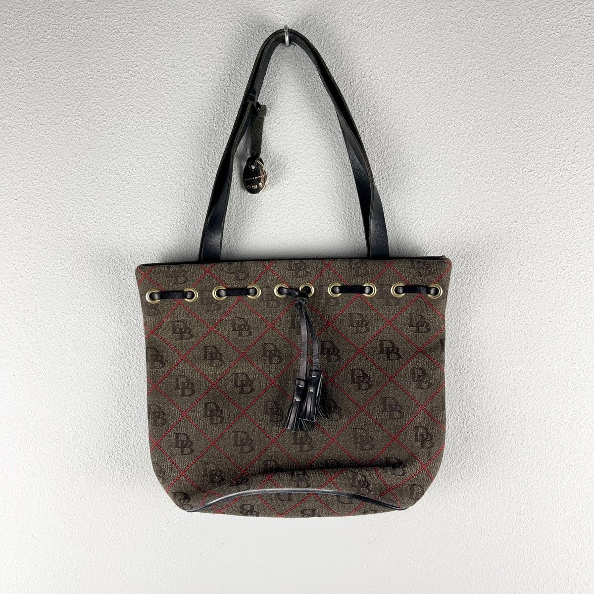 Dooney & Bourke Dooney And Bourke Leather And Canvas Crossbody Signature Size ONE SIZE - 1 Thumbnail