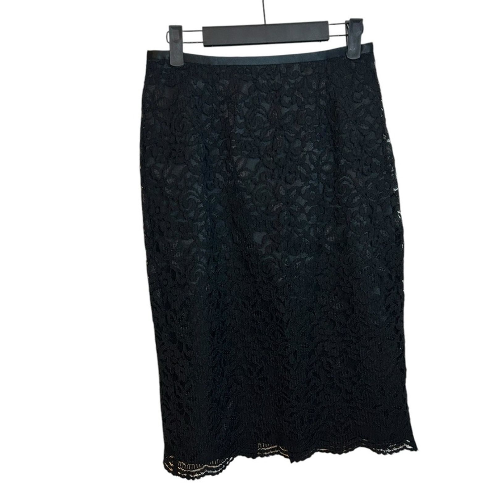 Loft Loft Black Floral Lace Pencil Skirt Size 26" / US 2 / IT 38 - 1 Thumbnail