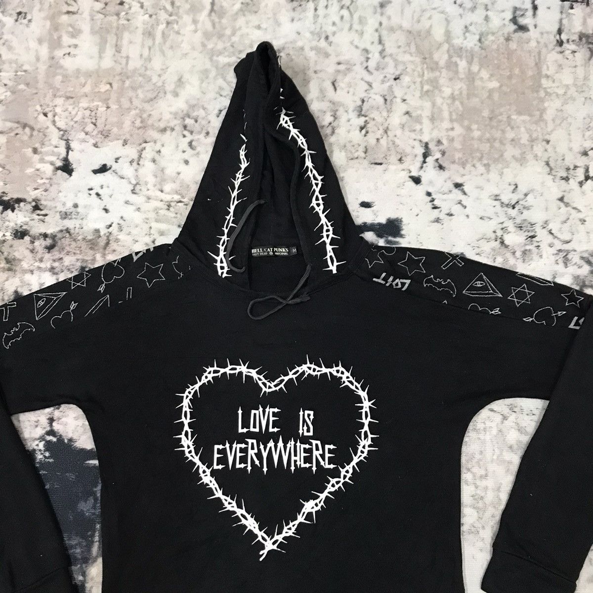 If Six Was Nine × Japanese Brand × Vintage Hell Cat Punks Not Dead Pullover Long Sweater Hoodie Size M / US 6-8 / IT 42-44 - 2 Thumbnail