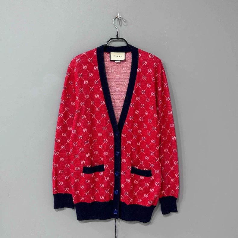 Gucci Gucci Red full-print cardigan 2506-Nextarrow Size XS / US 0-2 / IT 36-38 - 1 Thumbnail