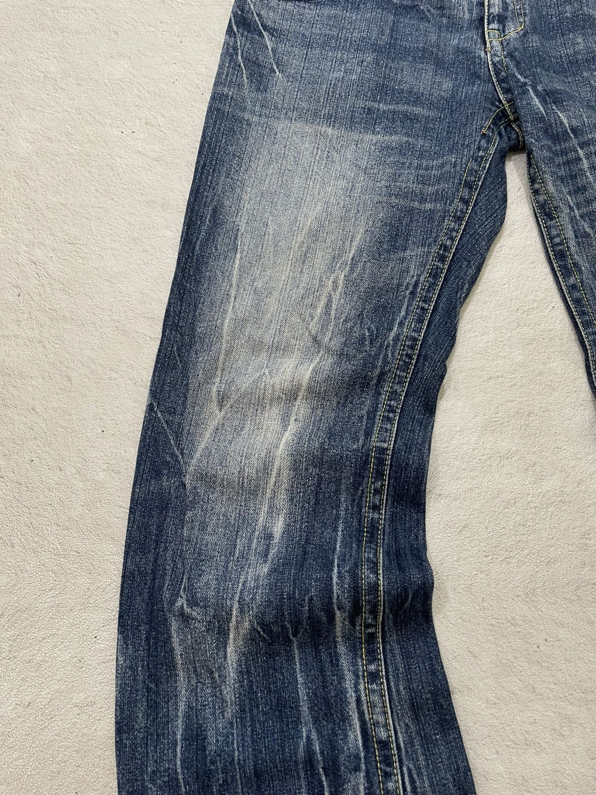 Hysteric Glamour 2000s Hysteric Flare Raw Denim Heavy Fading Embroidered Y2K Size US 36 / EU 52 - 5 Thumbnail