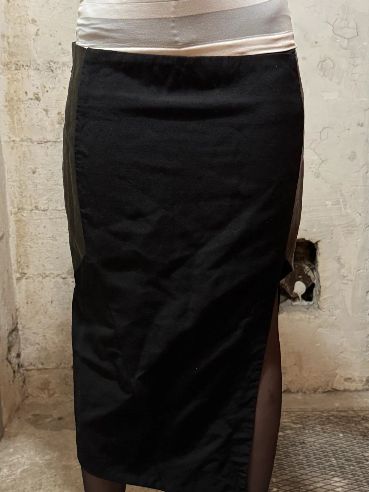 Other Alessandra marchi leather wool skirt Size 28" / US 6 / IT 42 - 4 Thumbnail