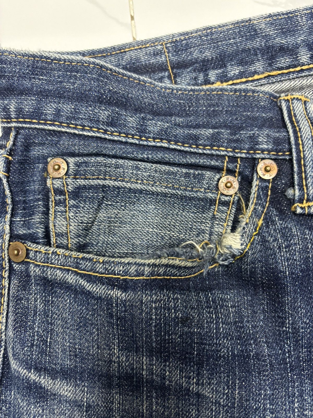 The Flat Head 🔥VTG THE FLAT HEAD SELVEDGE DENIM JEANS Size US 30 / EU 46 - 10 Thumbnail