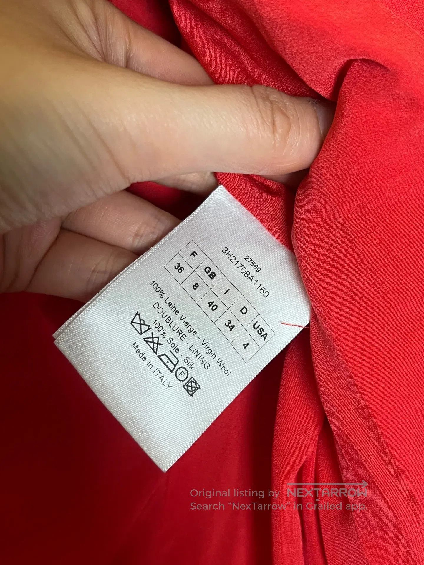 Dior Dior Red Wool Double-Breasted Coat| Size XS / US 0-2 / IT 36-38 - 4 Thumbnail