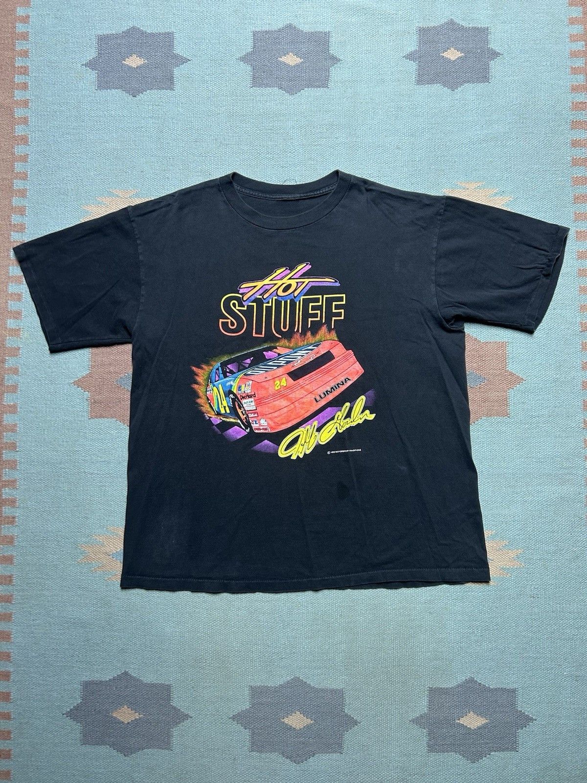 Vintage Vtg 90 t shirt Jeff Gordon nascar hot stuff single stitch XL Size US XL / EU 56 / 4 - 1 Thumbnail