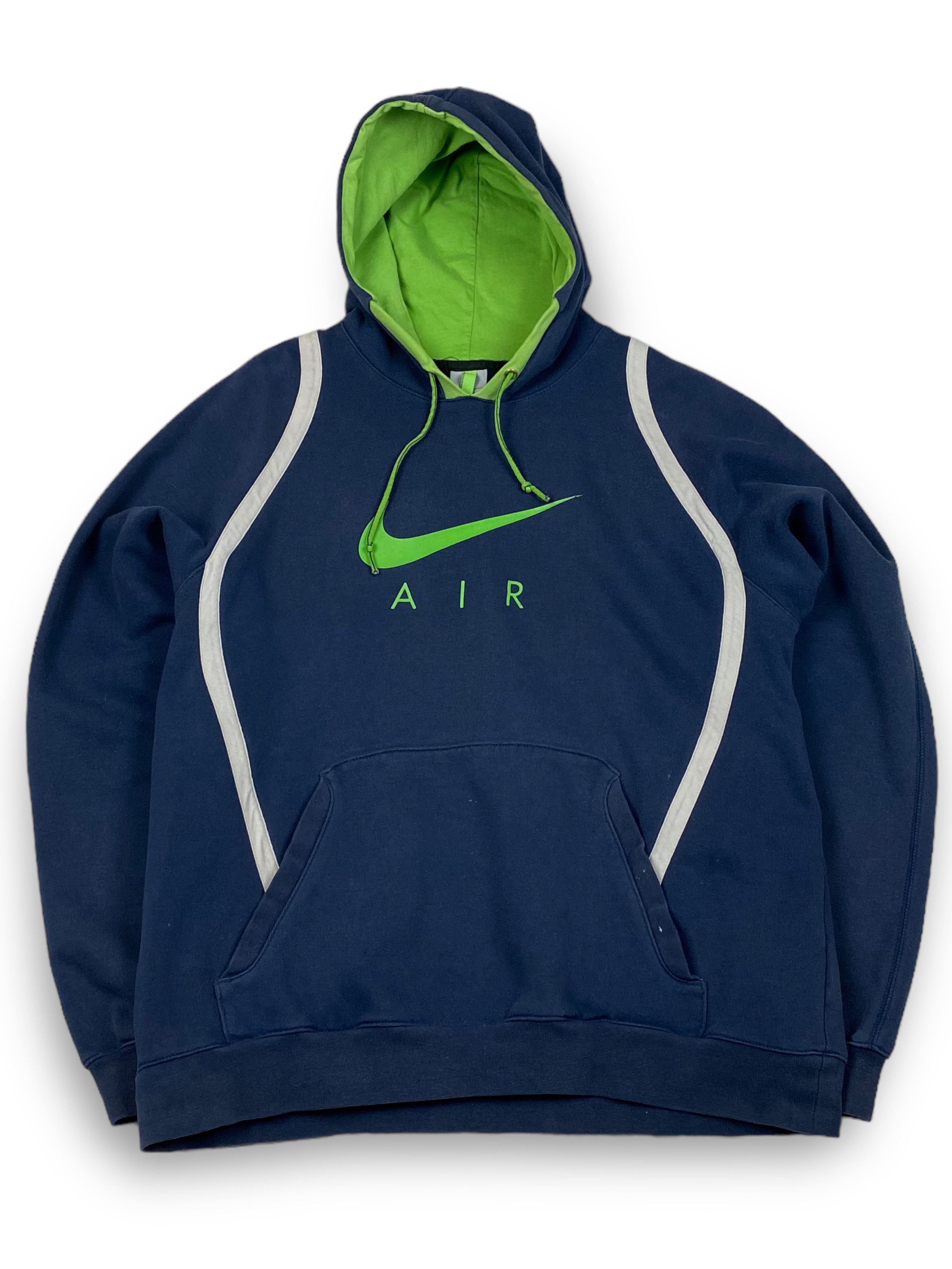 Vintage NIKE AIR Navy Big Logo Hoodie M764