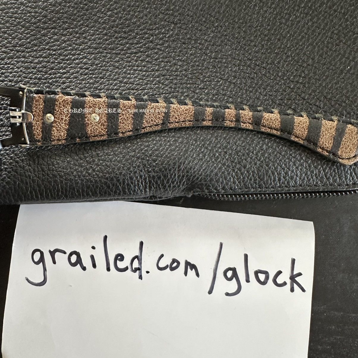 Chrome Hearts Chrome Hearts ‘Poon I’ Brown Camo Silver Scroll Logo Glasses Size ONE SIZE - 3 Thumbnail