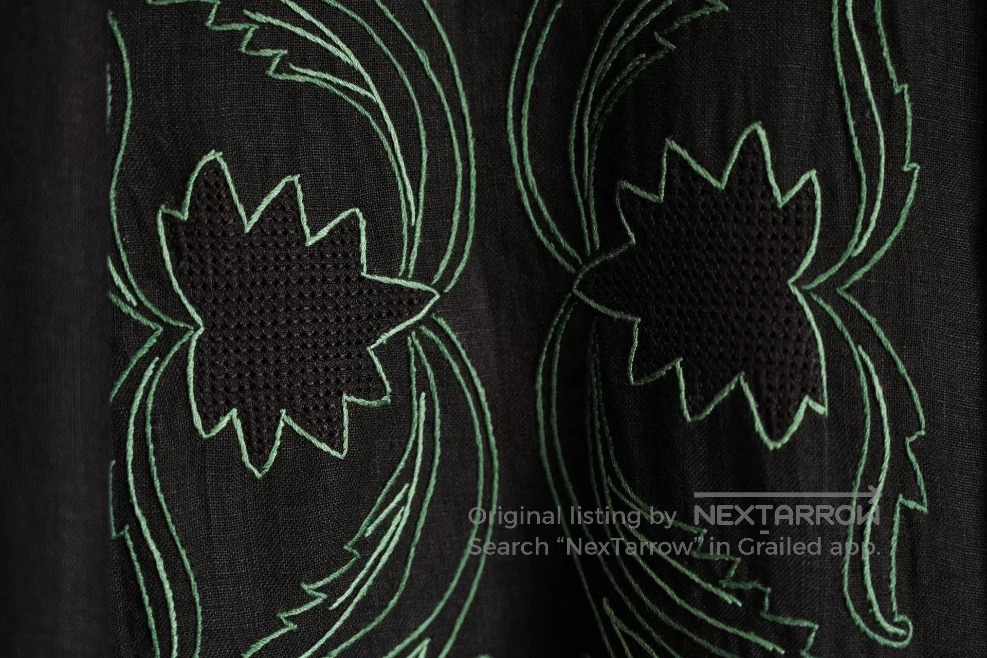 Yohji Yamamoto embroidered black long sleeve shirt. Size US M / EU 48-50 / 2 - 6 Thumbnail