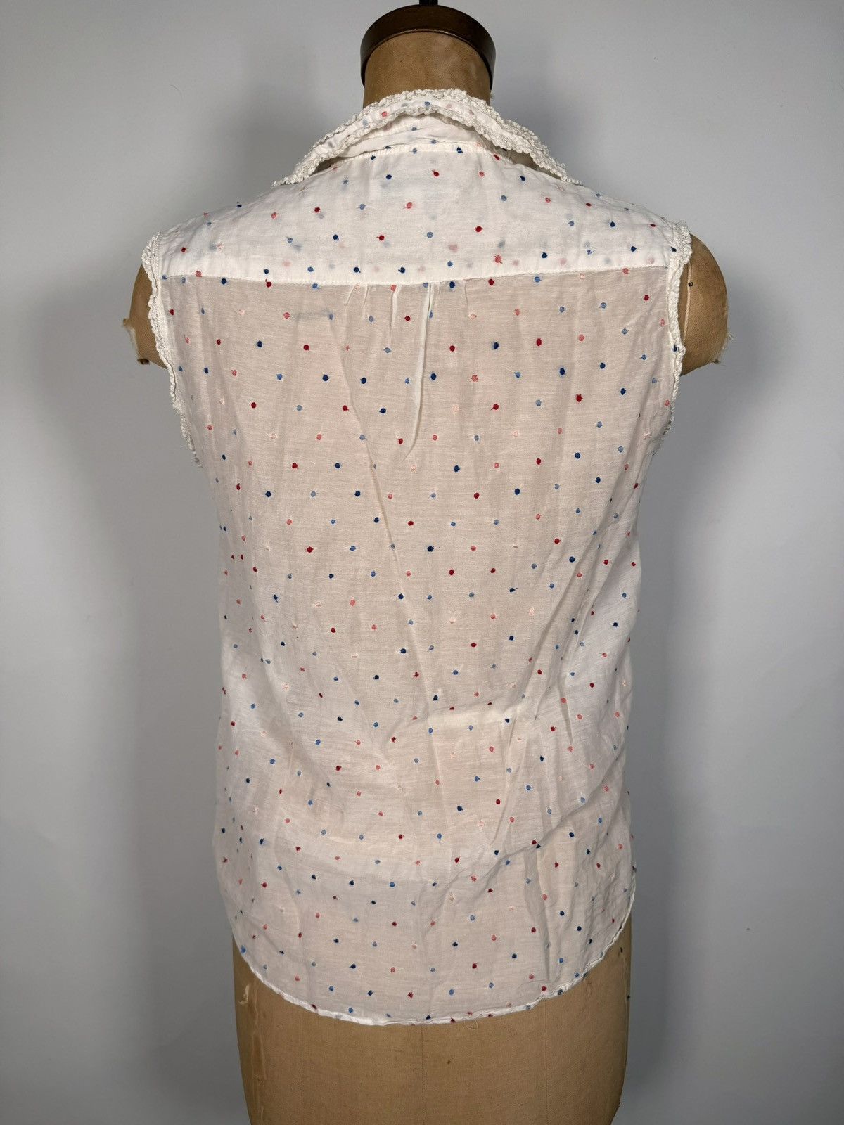 Sandro Sandro Women's Polka Dots Sleeveless Blouse Size XS / US 0-2 / IT 36-38 - 2 Thumbnail