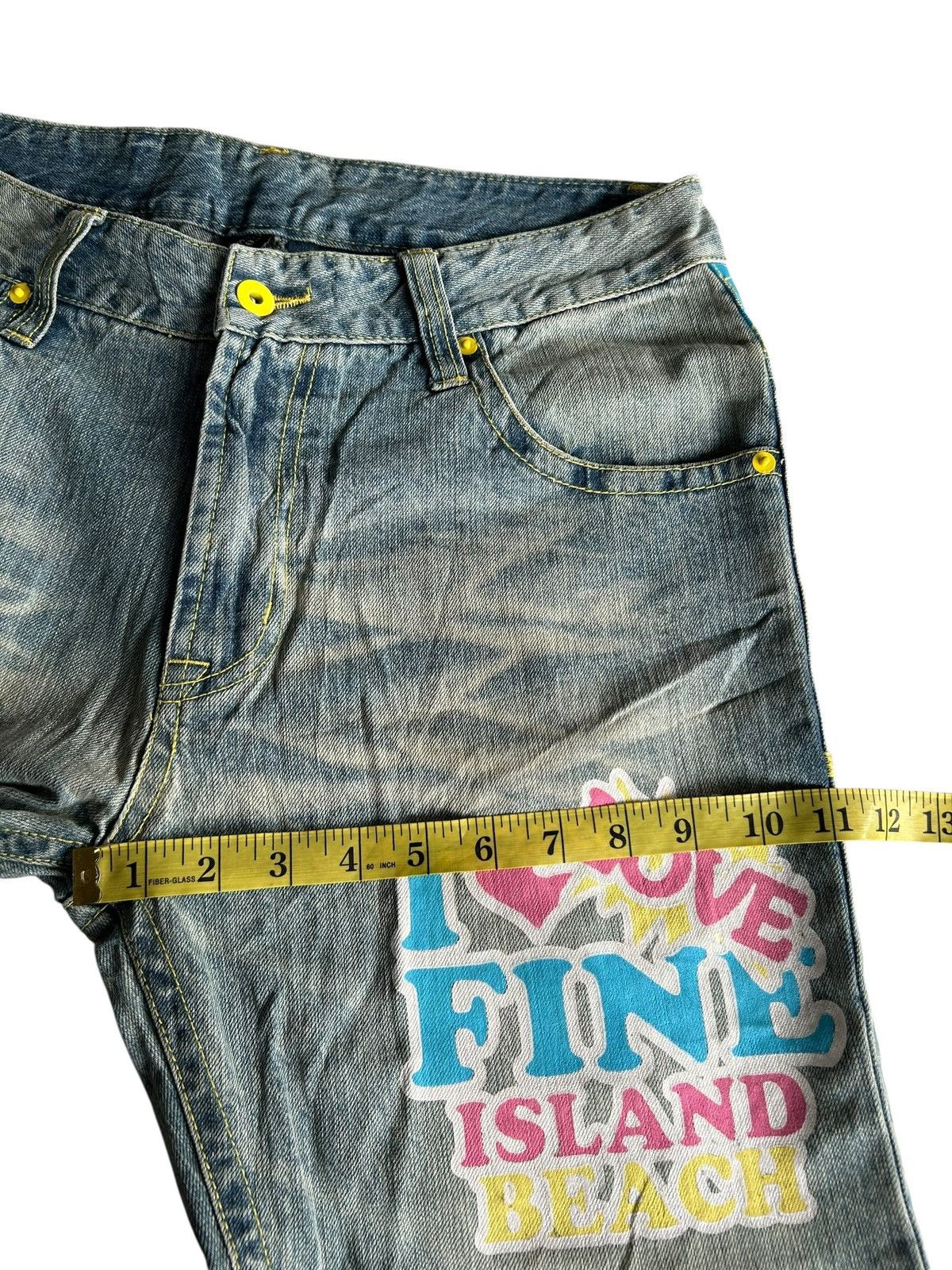 Kapital CLONE DEVGRU DAICOCK LOVE PEACE SURF BEACH DENIM JEANS RARE🎌 Size US 32 / EU 48 - 20 Thumbnail