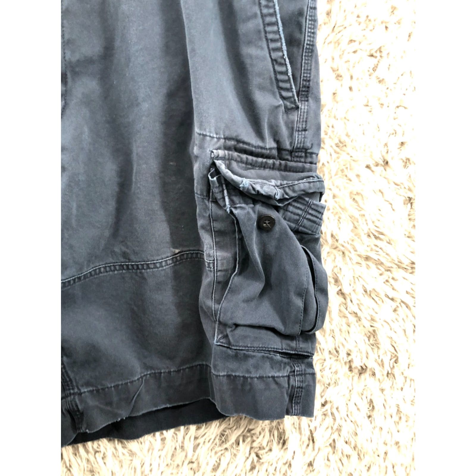 Vintage Polo Cargo Shorts Mens Regular 42 Blue Dark Wash 5-Pocket Cotton Blend Belt Loops Logo Polo Shirt? Size US XL / EU 56 / 4 - 4 Thumbnail