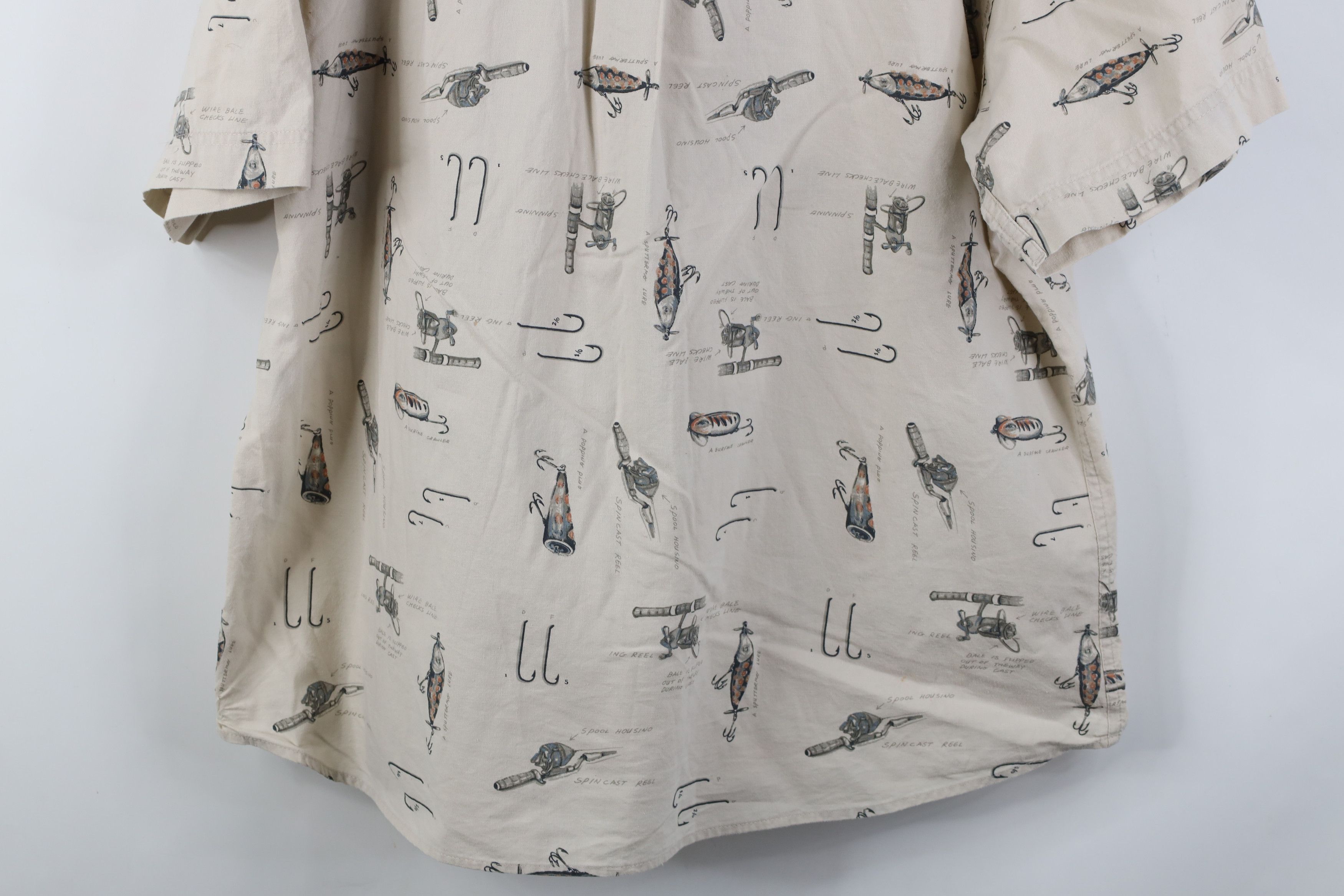 Woolrich Woolen Mills Vintage 90s Woolrich Over Print Short Sleeve Button Shirt Size US XL / EU 56 / 4 - 12 Thumbnail