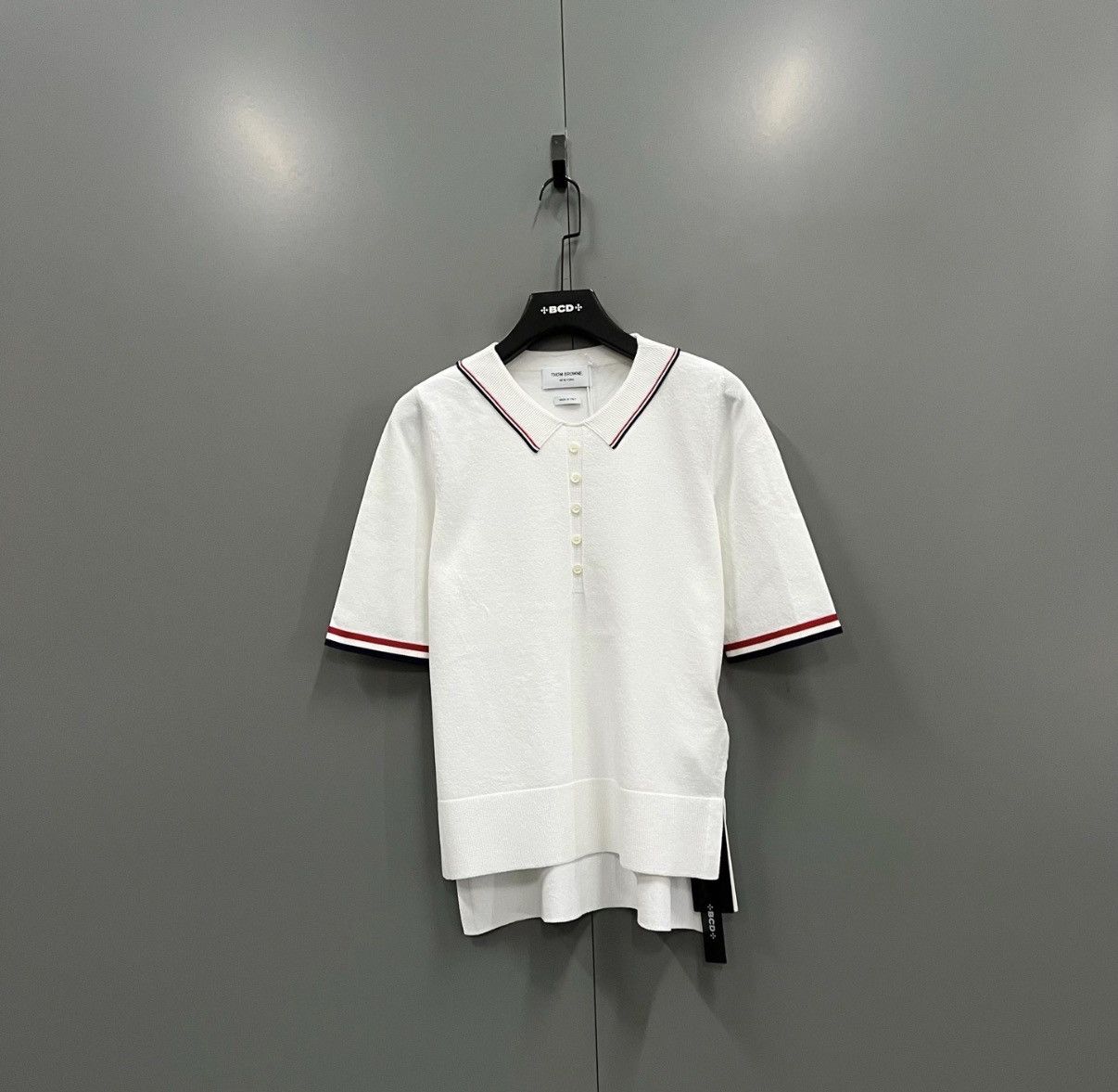Thom Browne Thom Browne White Collar Striped Polo Shirt J41 Size XS / US 0-2 / IT 36-38 - 1 Thumbnail