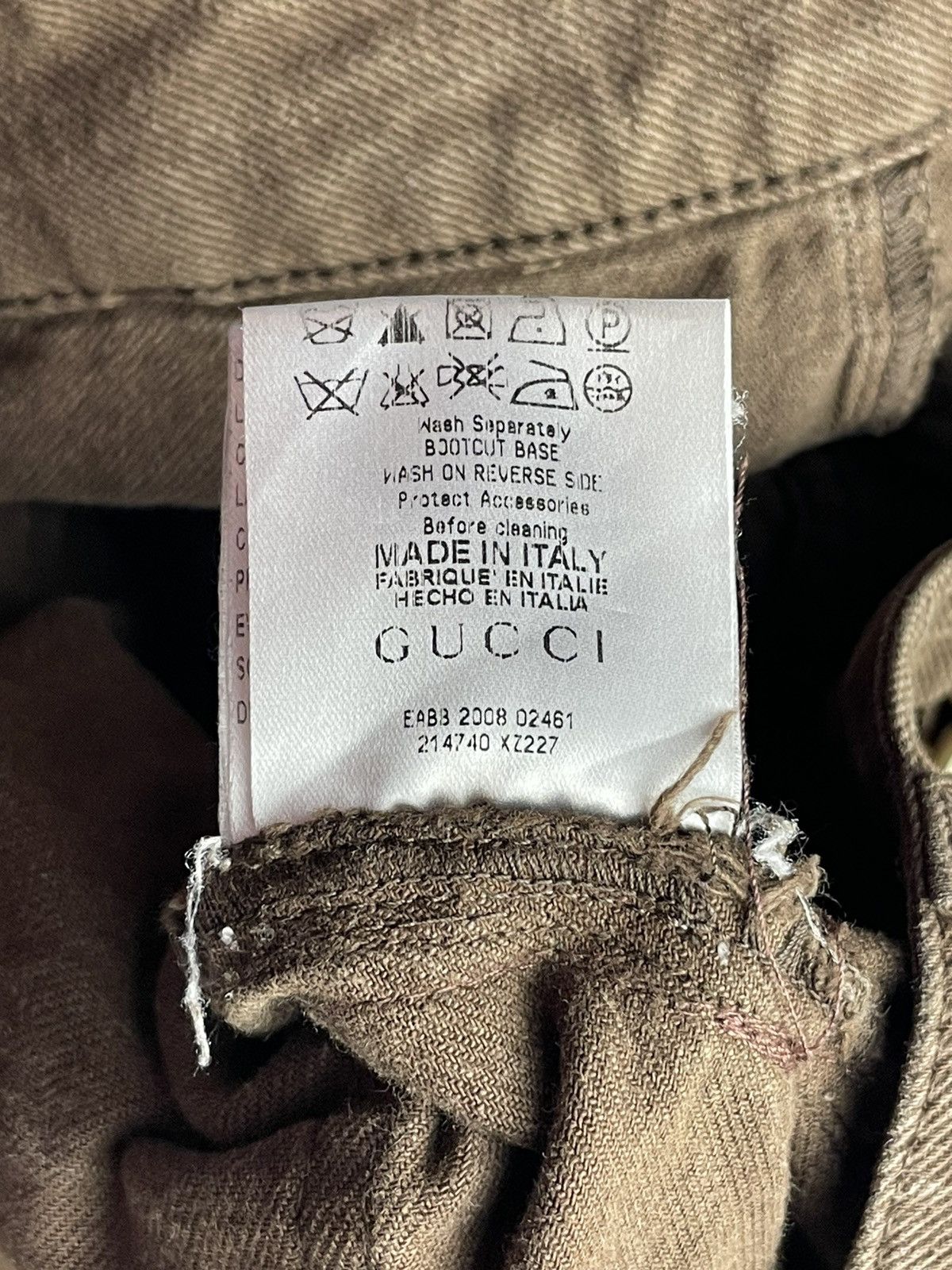 Gucci 🌹💫00S GUCCI BY TOM FORD? BOOT CUT METAL JEANS Size 32" / US 10 / IT 46 - 10 Thumbnail