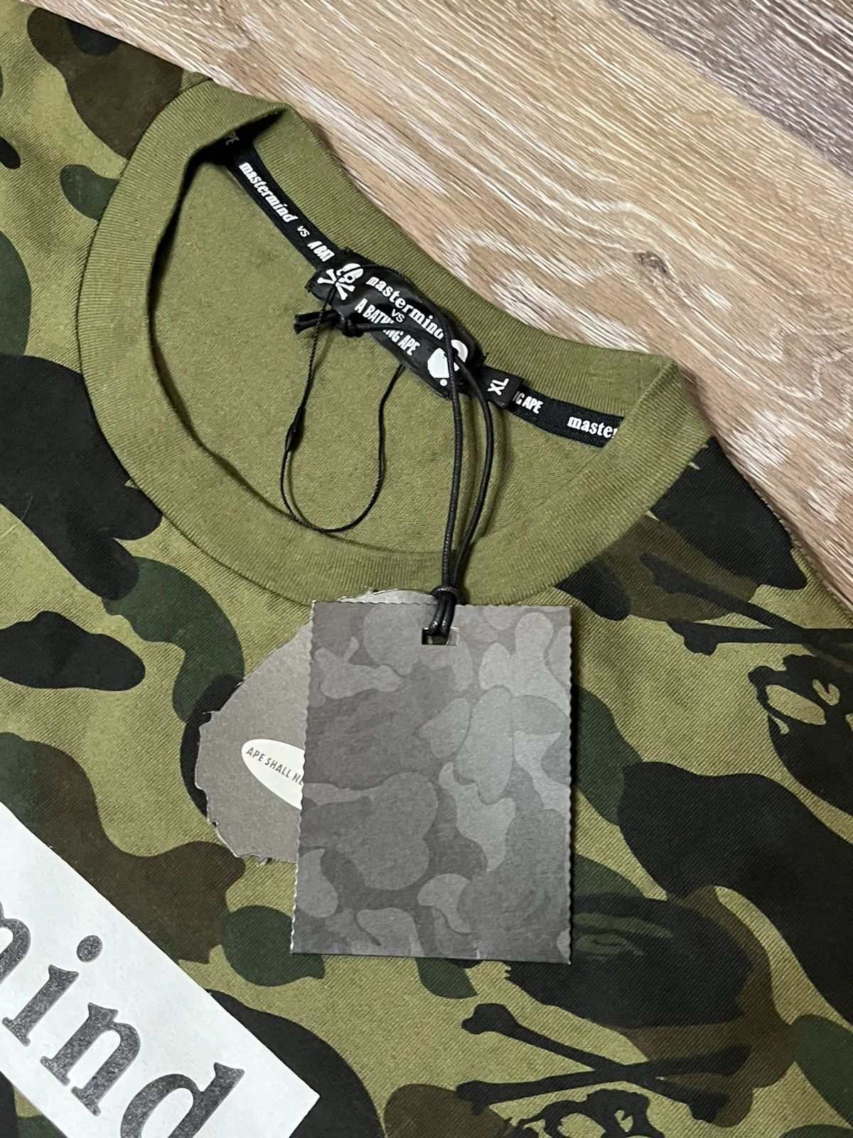 Bape × Mastermind Japan × Medicom Toy Dark Army Green ABC Skull Tee Mastermind X Medicom X Bape Size US XL / EU 56 / 4 - 5 Thumbnail