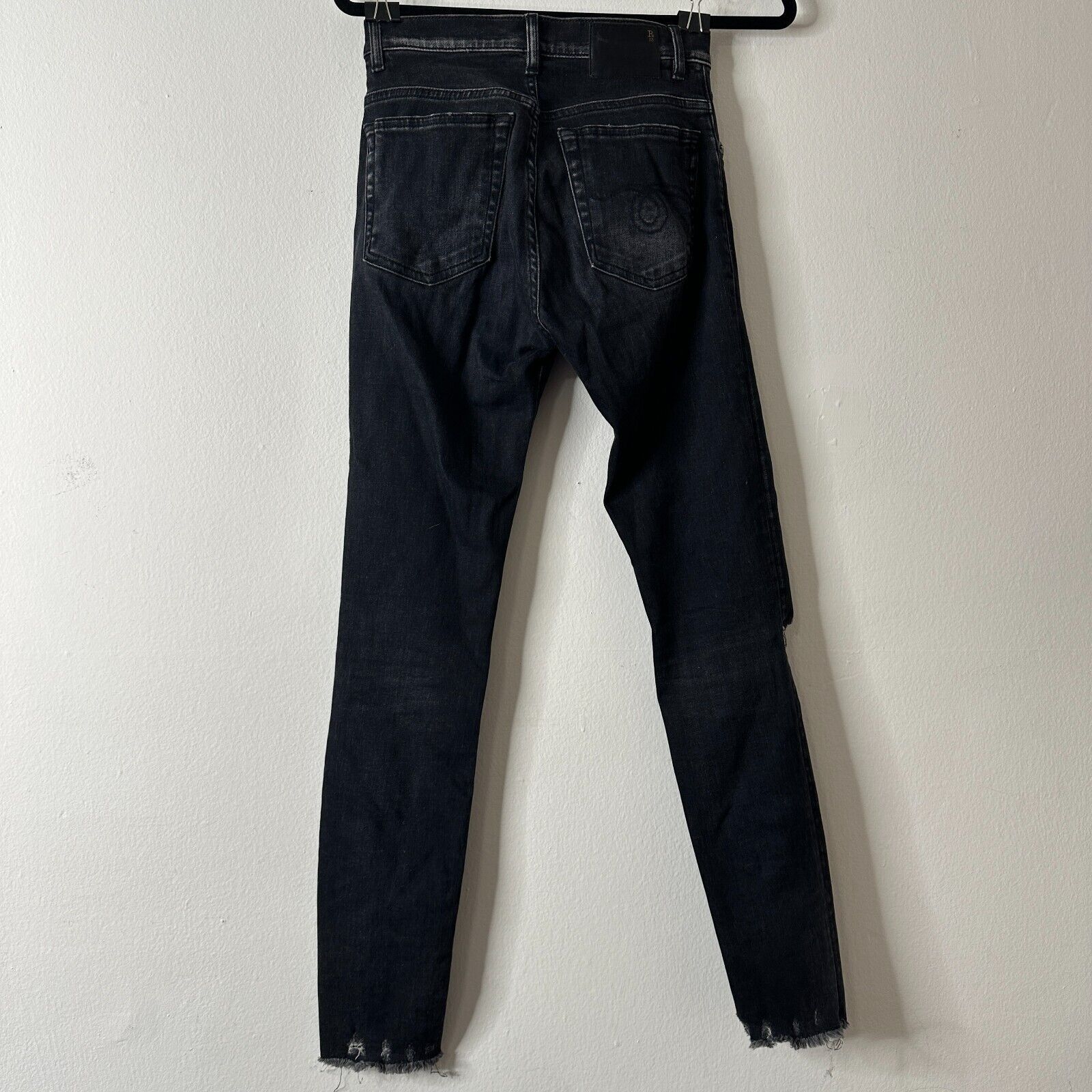 R13 R13 Aiden Stone Wash Skinny Jeans Distressed Knees & Hem 26 Size 26" / US 2 / IT 38 - 2 Thumbnail