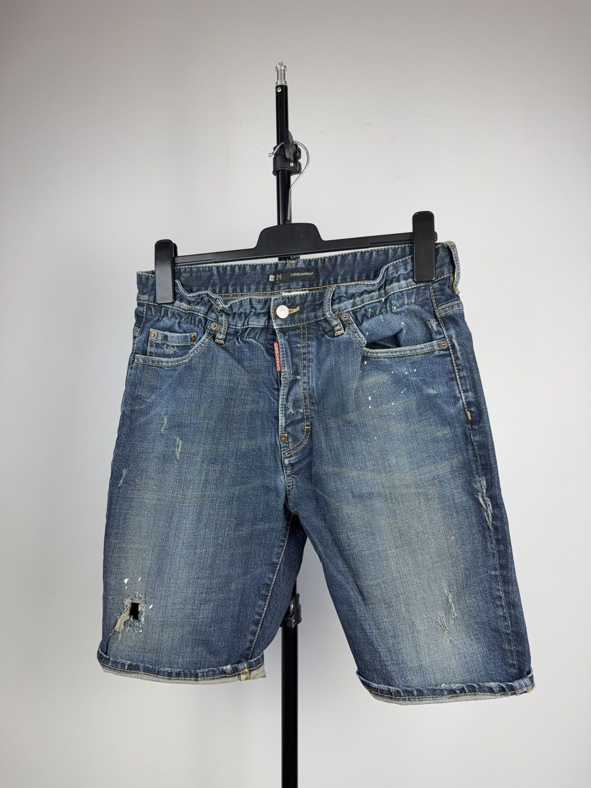 Dsquared2 Dsquared2 Distressed Denim Shorts Paint Splatter Italy 44 Size US 30 / EU 46 - 1 Thumbnail