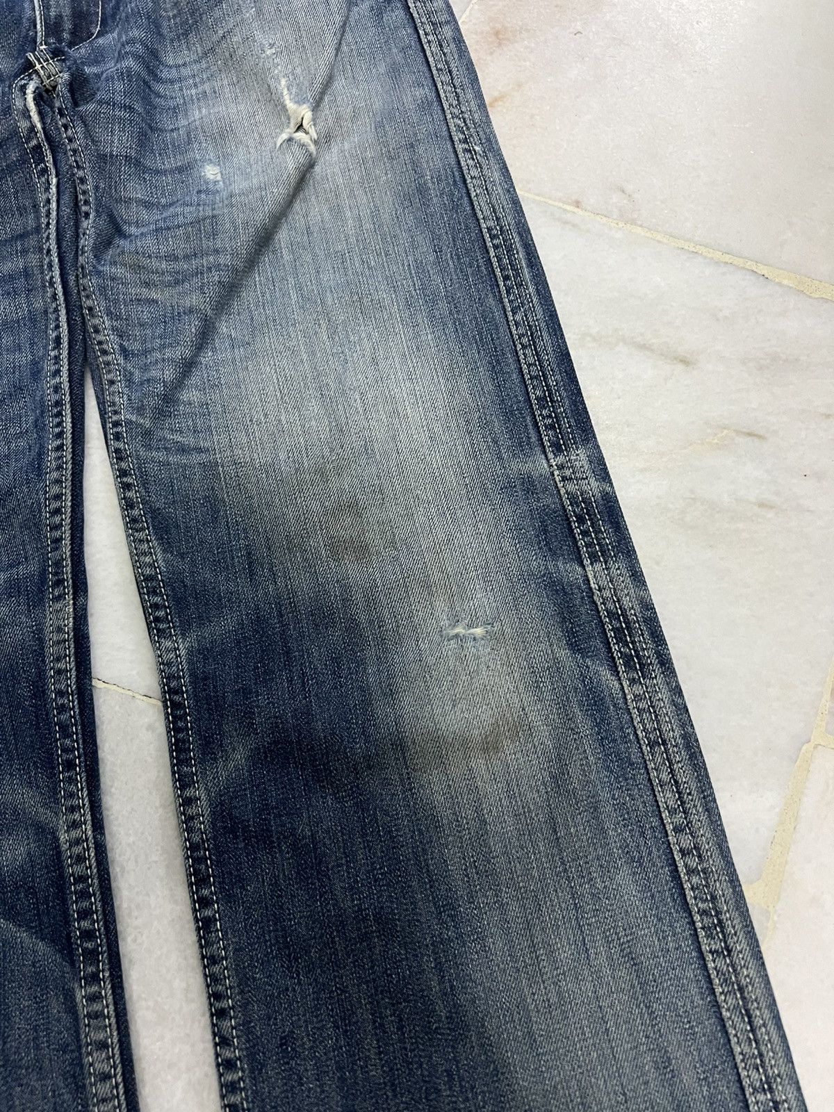 Levi's × Levi's Vintage Clothing 💥Vintage Levis 504 Distressed Mud Wash Jean Size US 32 / EU 48 - 7 Thumbnail