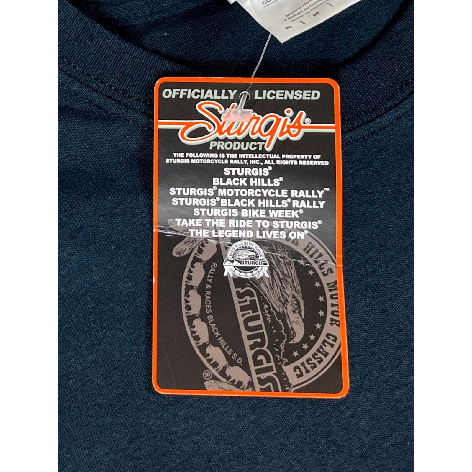 Gildan NWT 2016 Sturgis Black Hills Rally T-Shirt Double-Sided Sz M Gildan Men Cotton Black Size M T-Shirt Motorcycle Vintage/Pre-Owned Approved Size US M / EU 48-50 / 2 - 6 Thumbnail