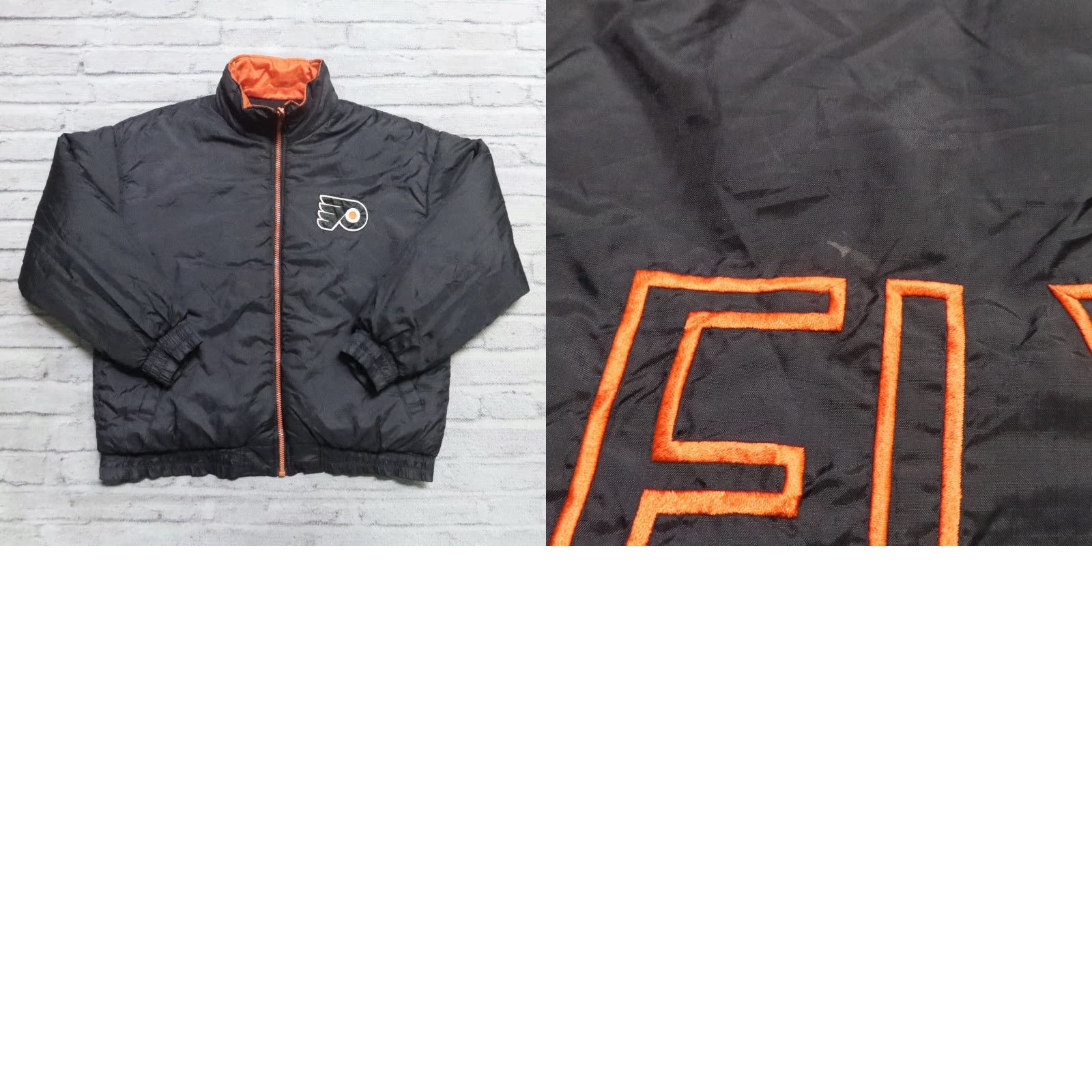 Pro Player VINTAGE Pro Player Philadelphia Flyers Reversible Jacket Jersey Style Parka Black XL Mens Size US XL / EU 56 / 4 - 10 Thumbnail