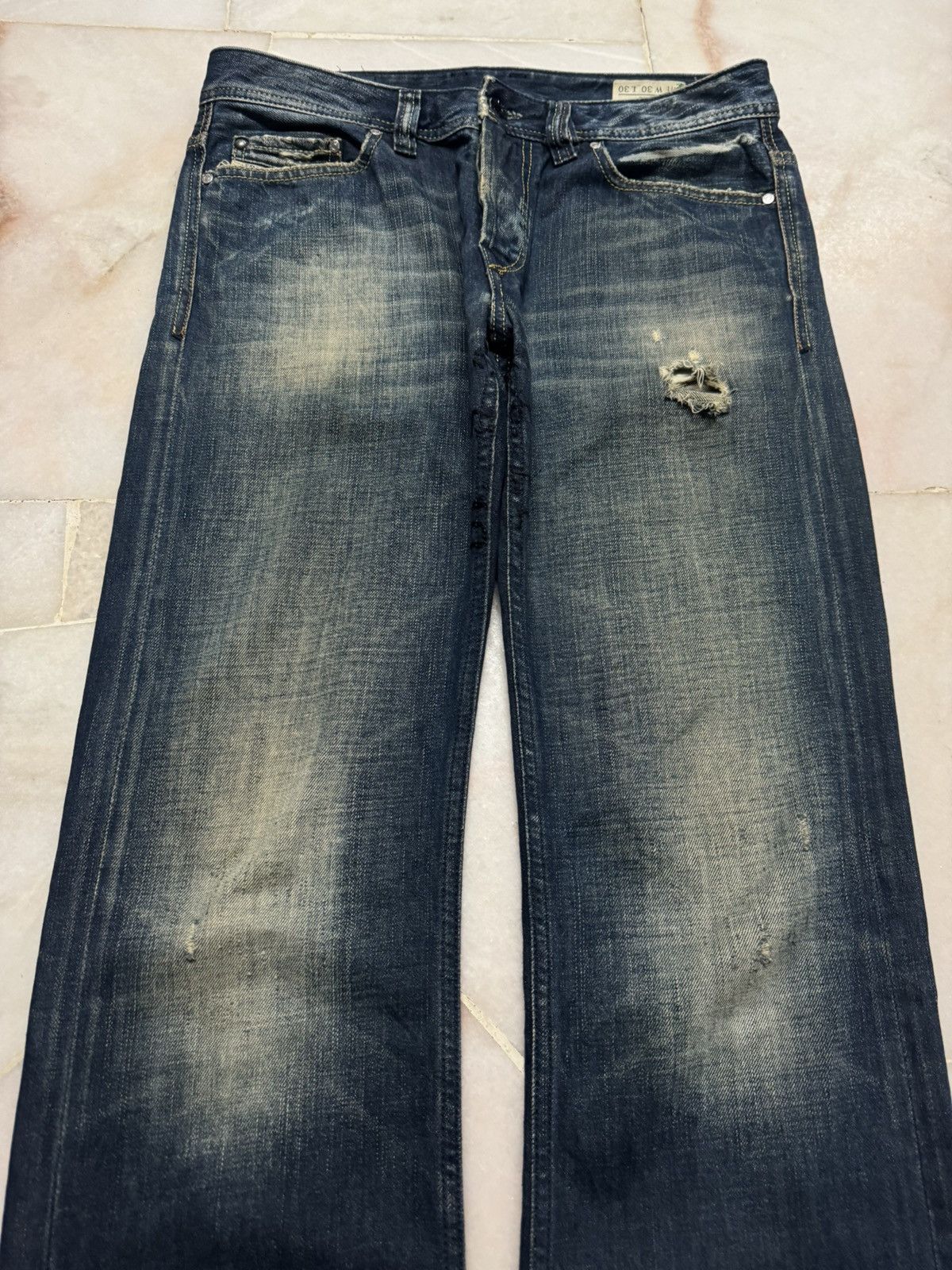 Kapital 💥FLARE💥VINTAGE DIESEL VIKER RUSTY MUDWASH DISTRESSED INSANE Size US 31 - 3 Thumbnail
