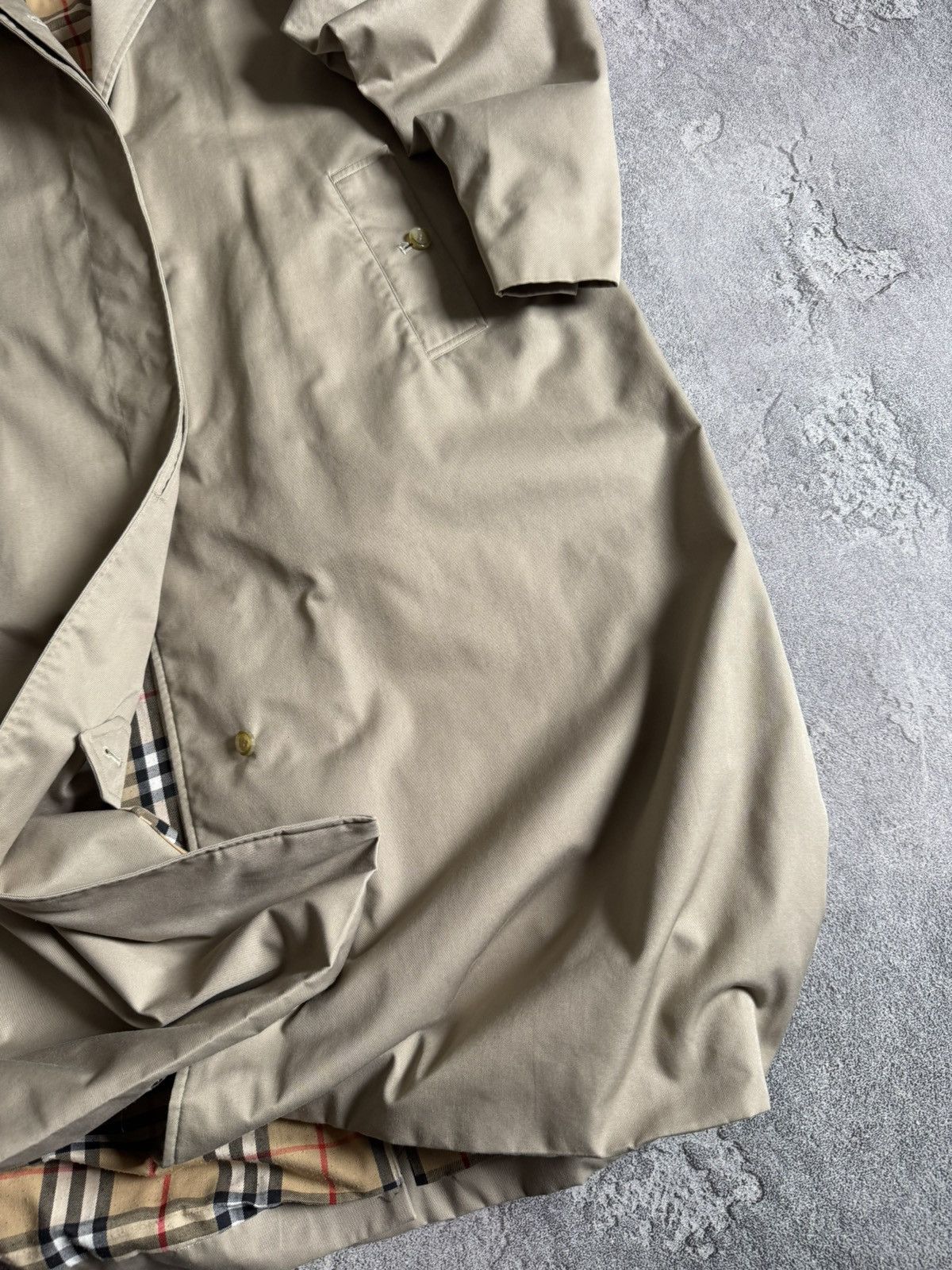 Burberry × Burberry Prorsum × Vintage Burberry 14Long burberrys beige trench coat light jacket 90s Size XL / US 12-14 / IT 48-50 - 3 Thumbnail