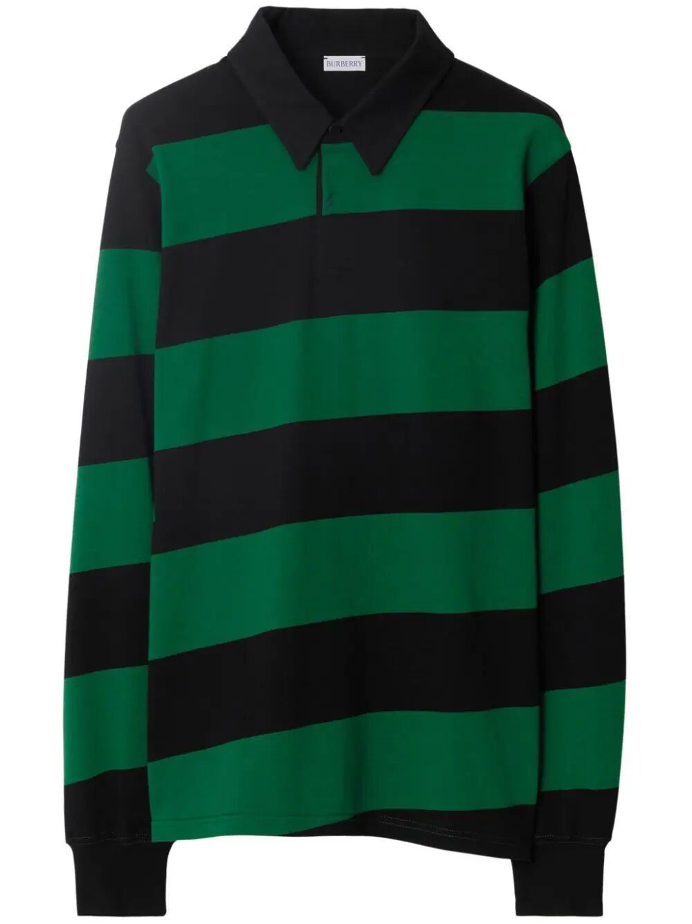 image of Burberry London England Striped Polo Size S in Black, Men's